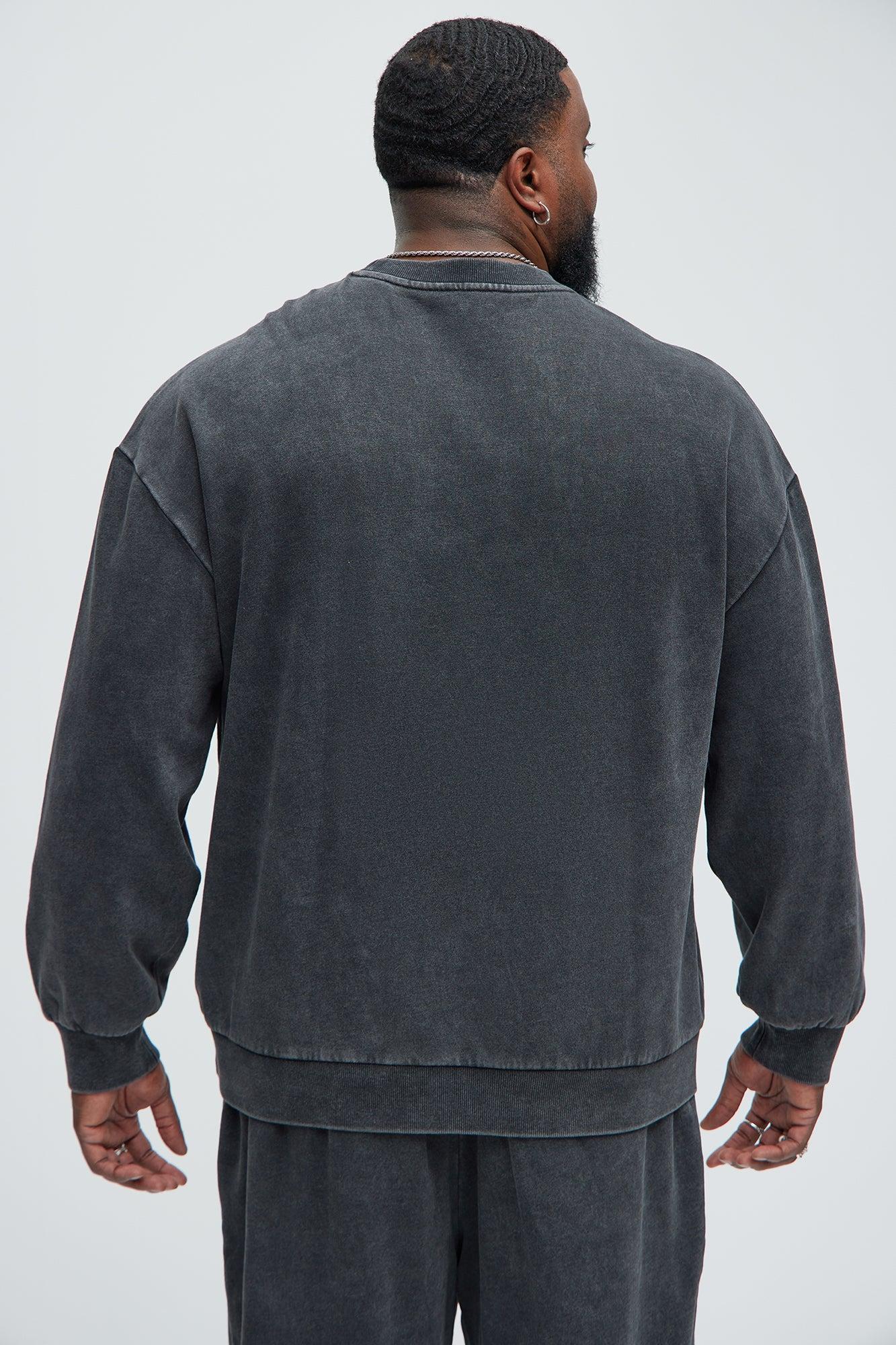 Tyson Heavy Wash Crewneck Sweatshirt - Black Wash Product Image