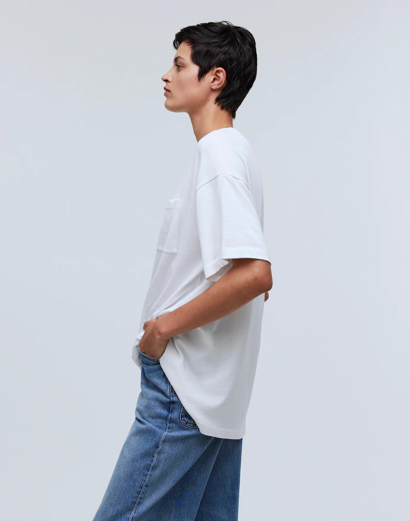 Garment-Dyed Oversized Pocket Tee Product Image