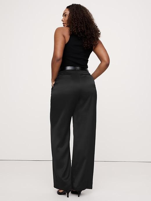 Soho High-Rise Wide-Leg Italian Wool Pant Product Image