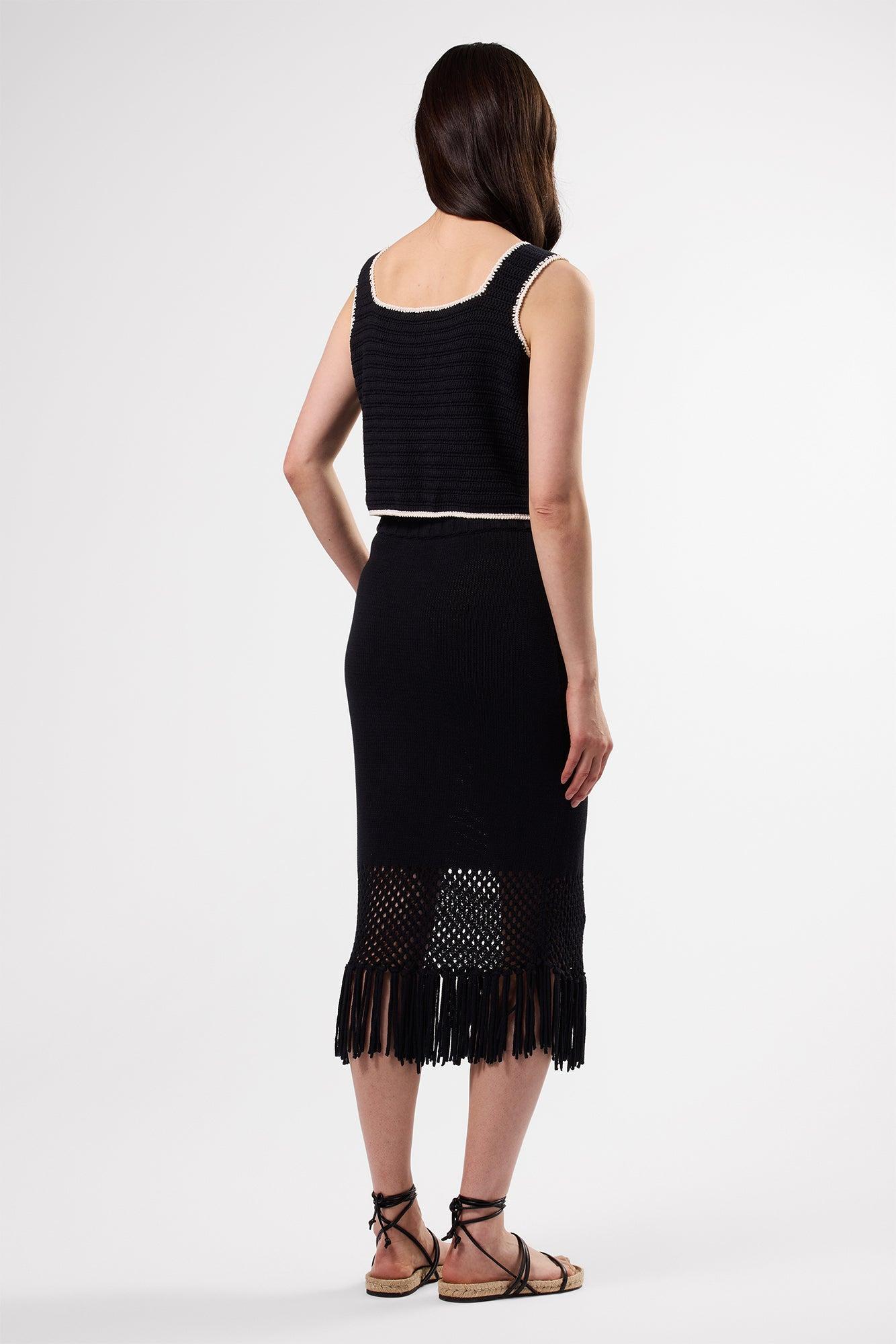 Alizee Crochet Skirt - Black Product Image