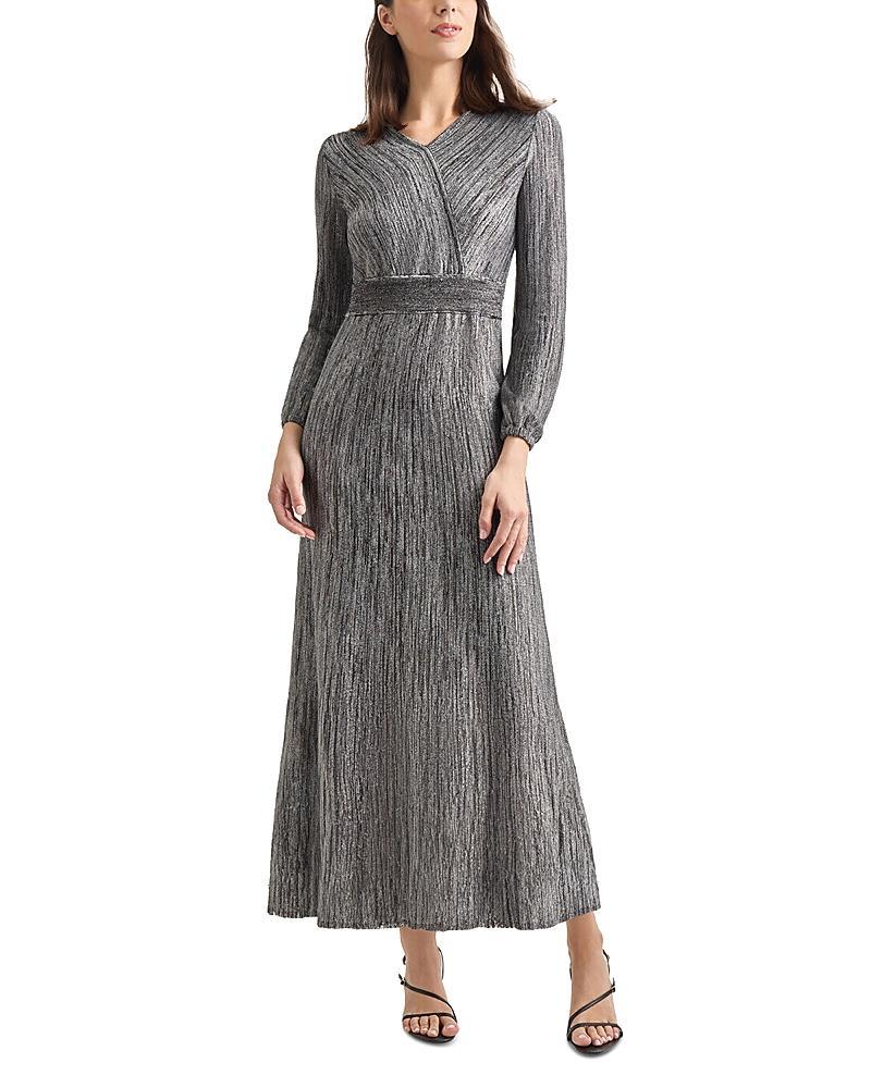 Womens Jacquard Surplice Heritage-FIt Maxi Dress Product Image