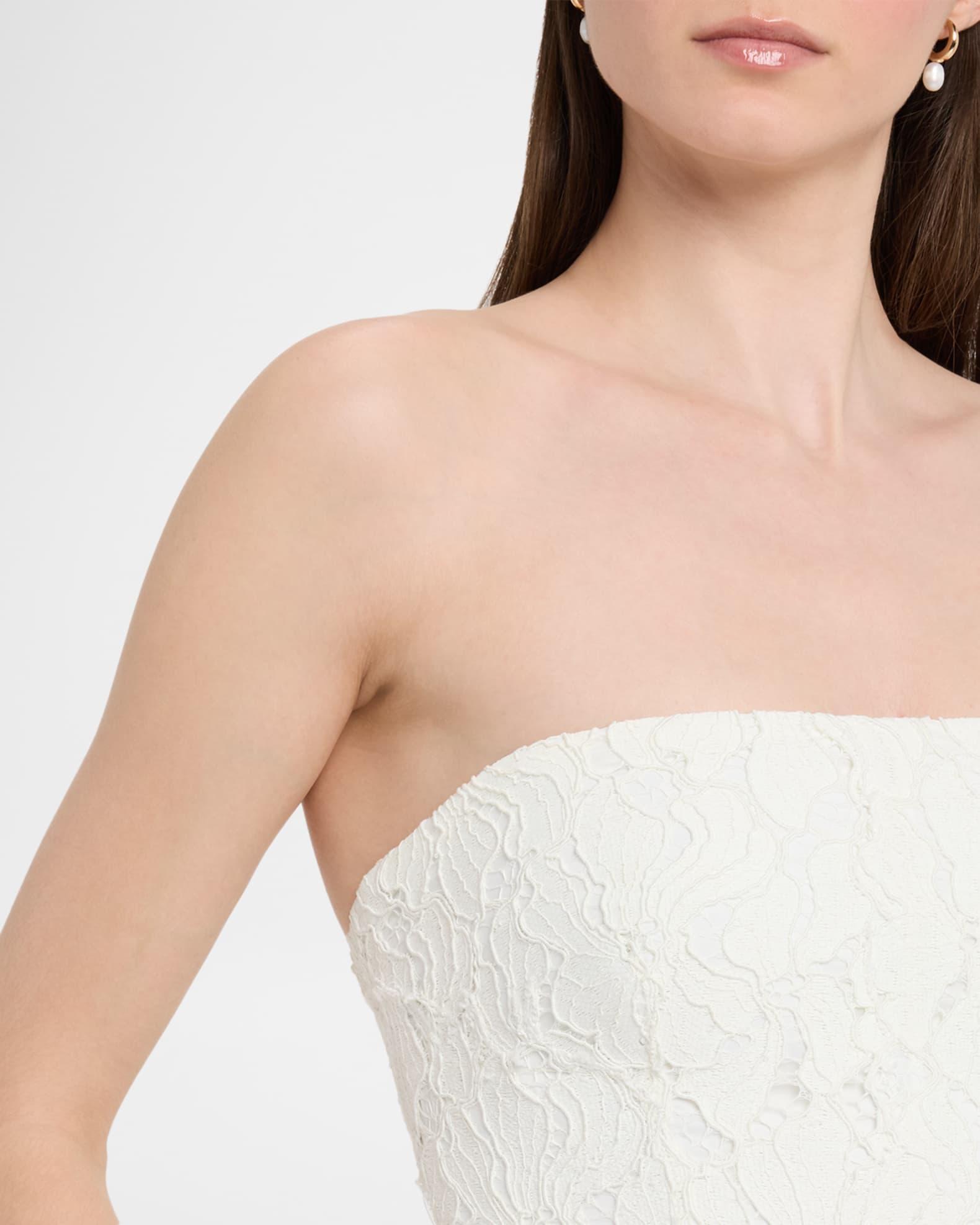 Rebecca Strapless Corded Lace Wide-Leg Jumpsuit Product Image