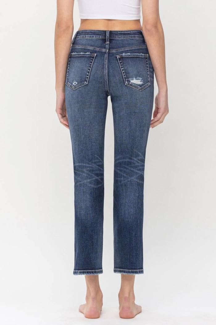 High Rise Slim Straight Jeans Product Image