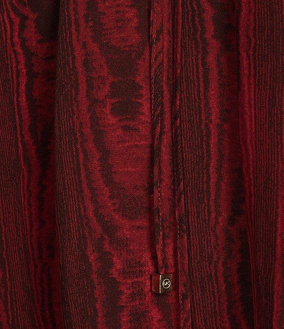 Michael Kors Moire Tie Crew Neck Long Sleeve Top Product Image