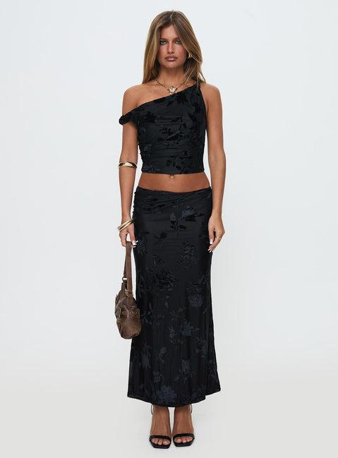 Look At You Go Asymmetrical Set Black Product Image