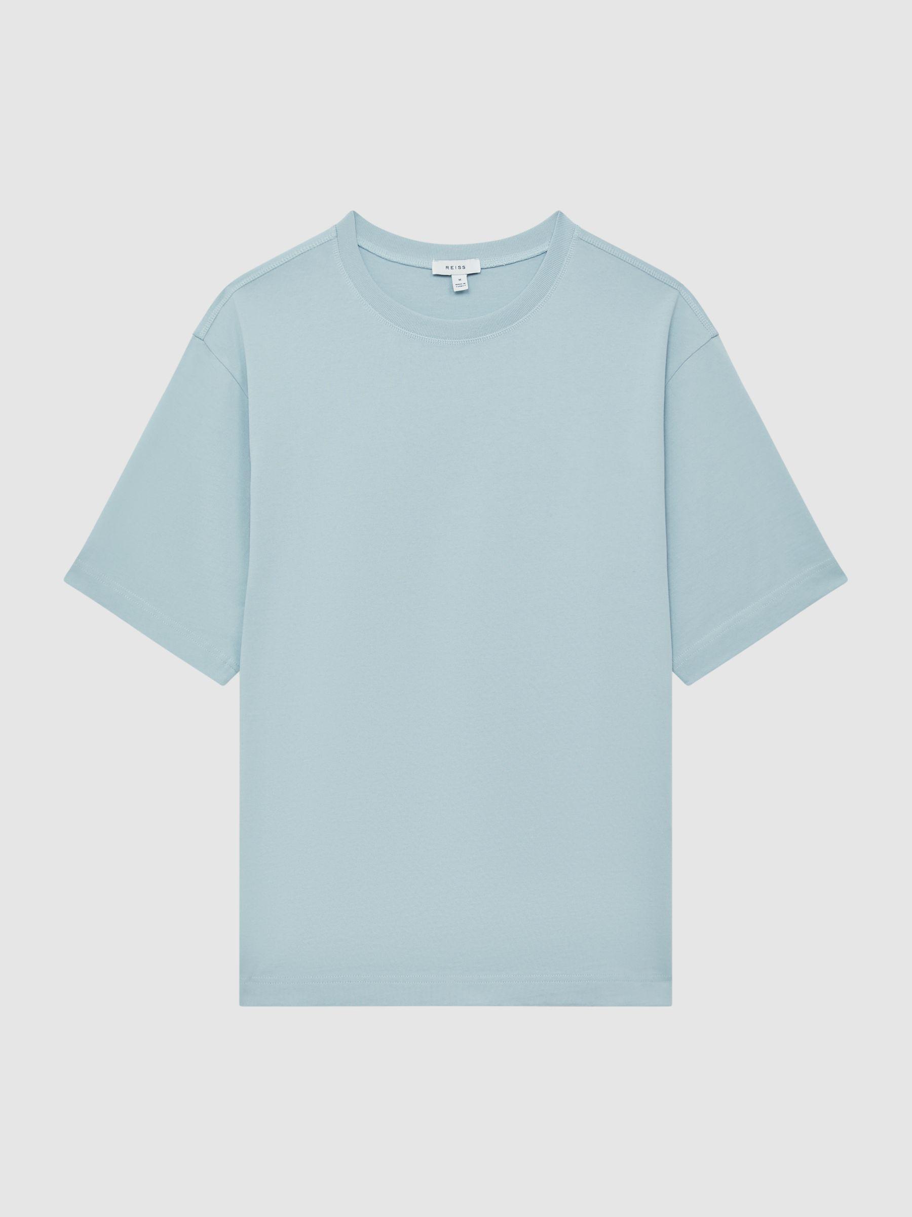 Oversized Garment Dye T-Shirt in Ice Blue Product Image