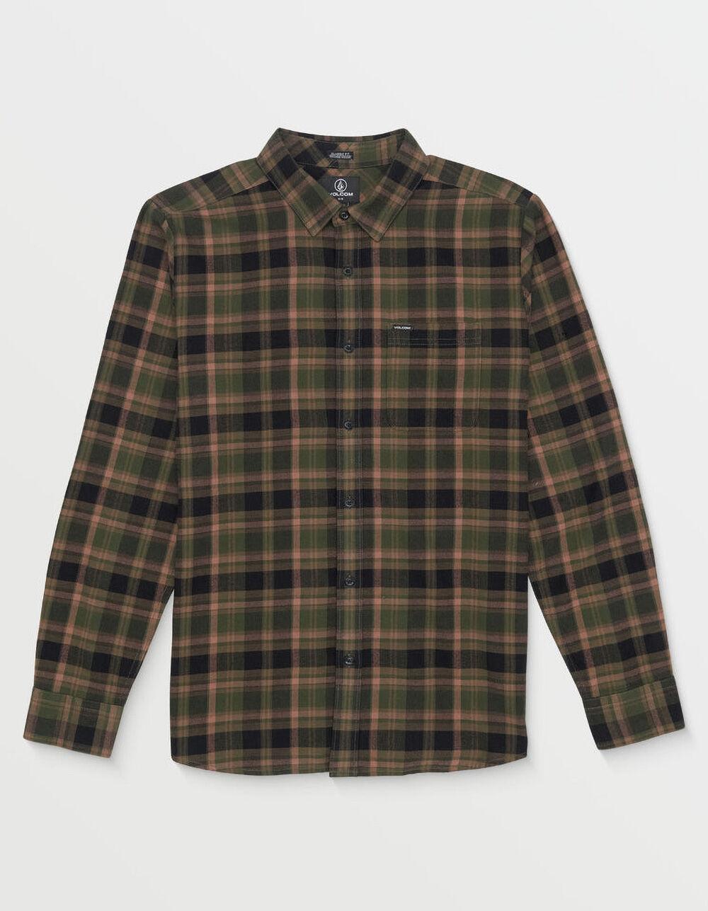 VOLCOM Caden Plaid Mens Flannel - GREEN Product Image