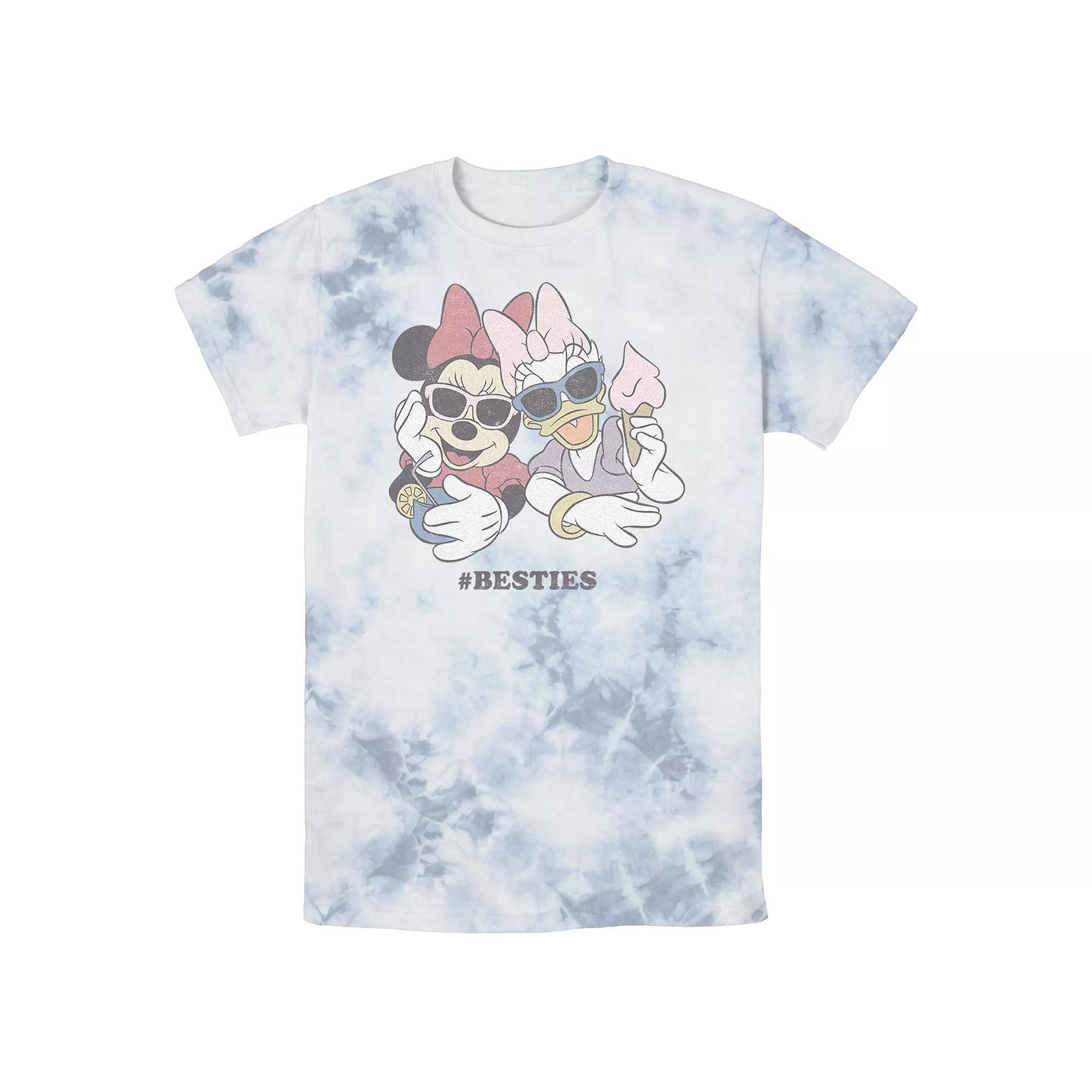 Men's Disney Minnie & Daisy Sunglasses and Treats Besties Bomabrd Wash Tee, Size: Small, Blue Pink Light Yellow Product Image