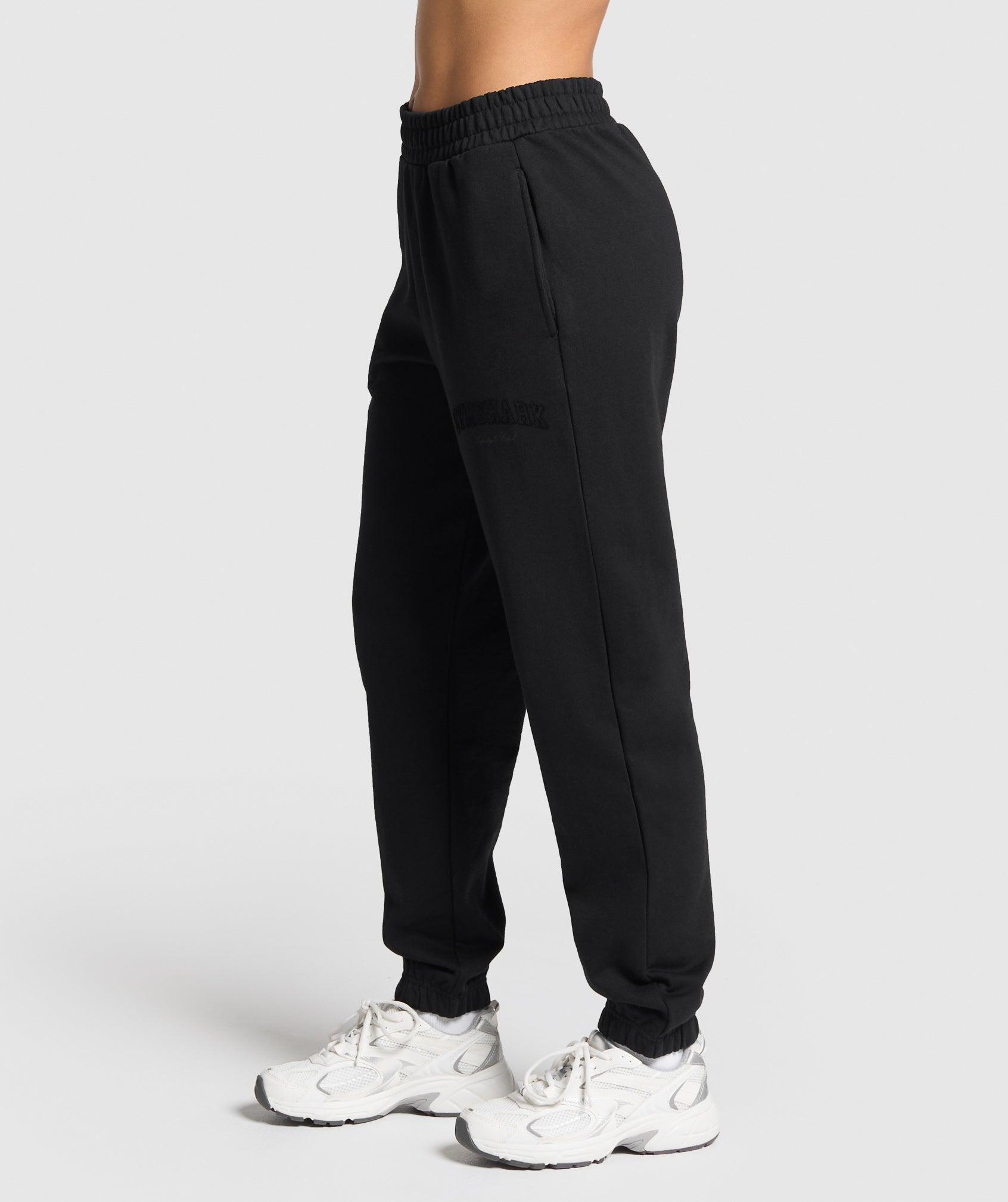 Gymshark Campus Classics Graphic Joggers - Black Female Product Image