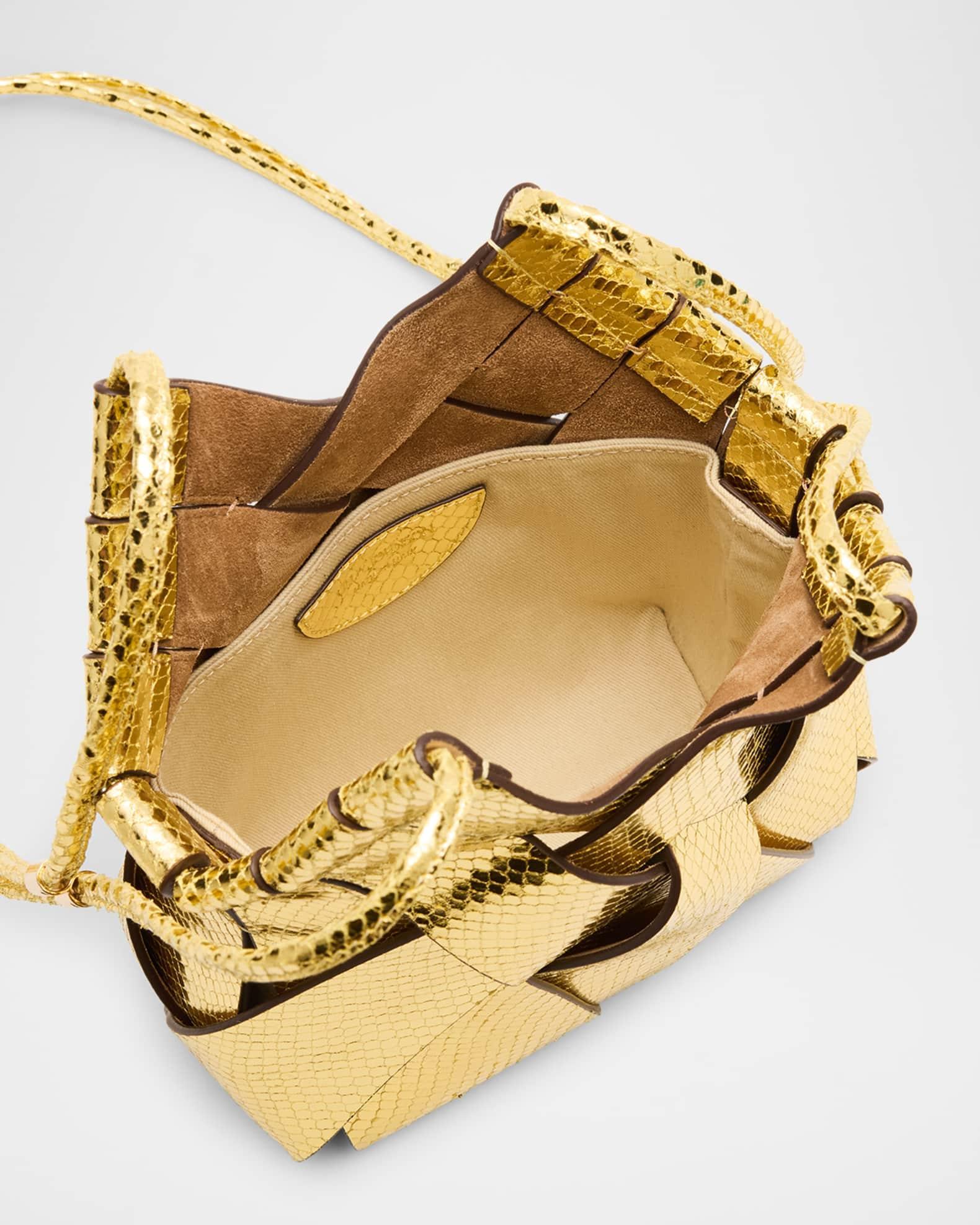 Charlotte Metallic Snake-Print Crossbody Bag Product Image