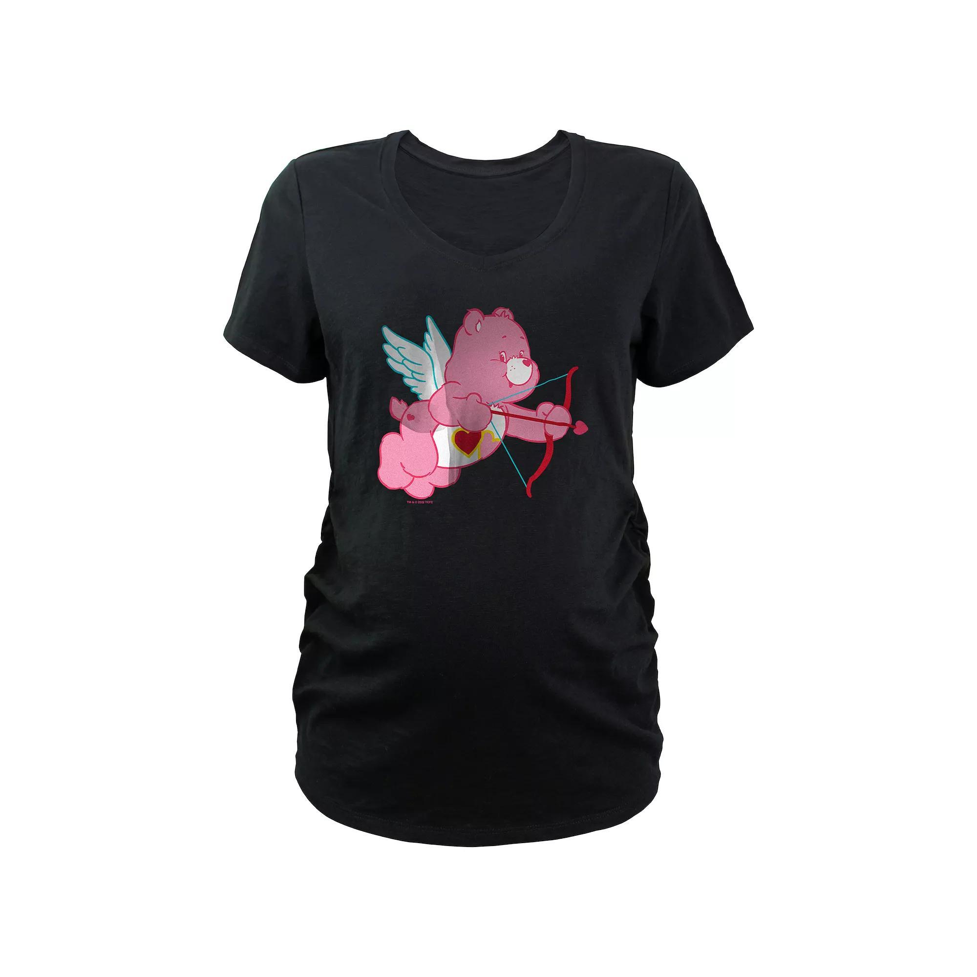 Maternity Care Bears Cupid Bear Short Sleeve Graphic Tee, Women's, Size: Large-Mat, Black Product Image