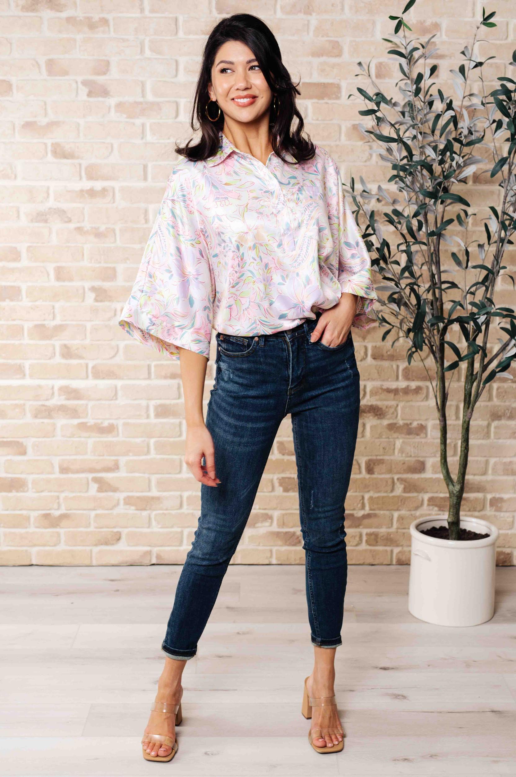 Bentli High Rise Side Tie Denim Skort in Black (Online Exclusive) Product Image