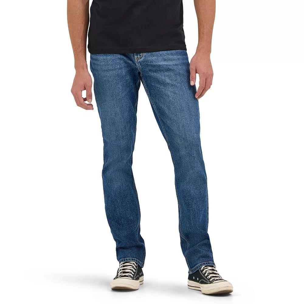 Men's Wrangler Slim Fit Straight Jeans, Size: 34 X 32, Cool Blue Product Image