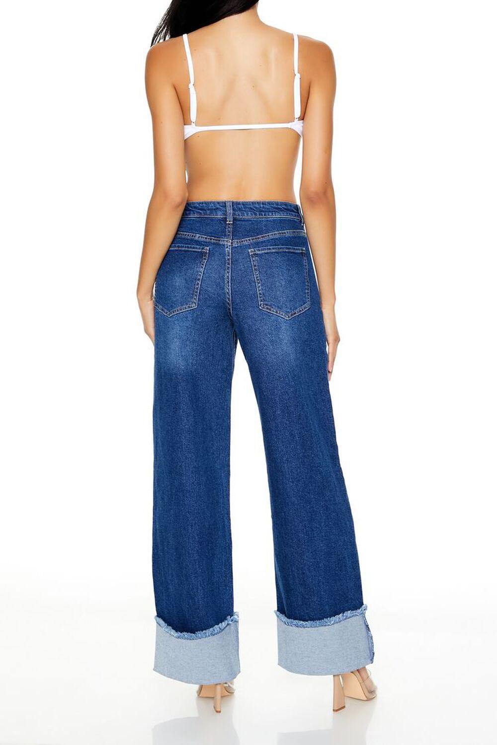 Frayed Cuffed High-Rise Jeans | Forever 21 Product Image