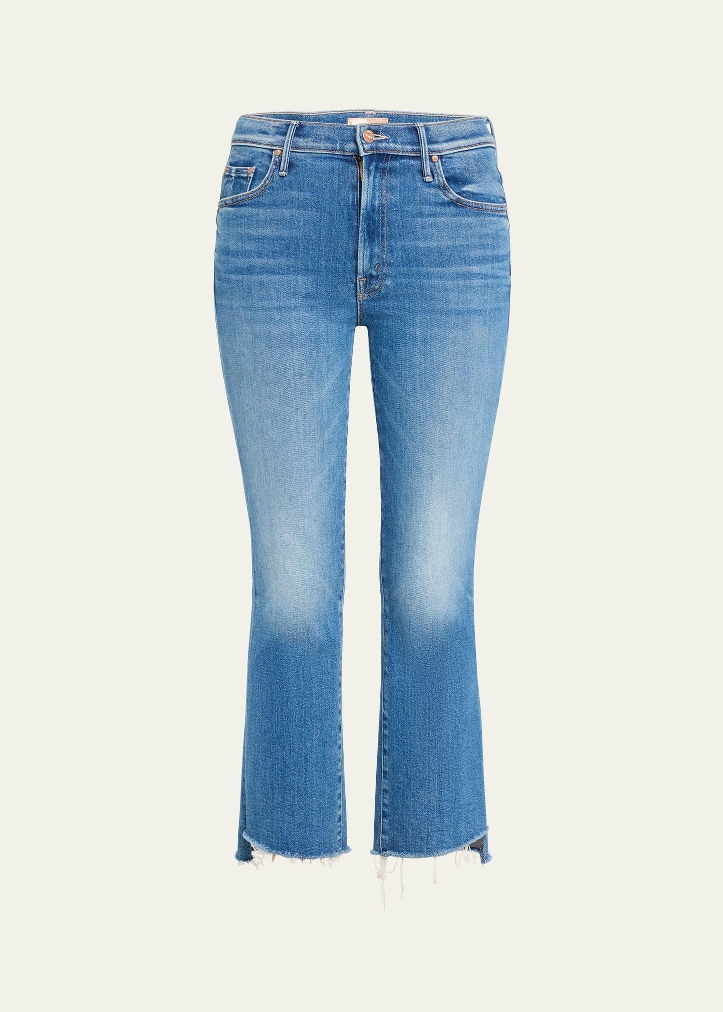 Mother The Insider High Rise Crop Step Fray Bootcut Jeans in Limited Edition Product Image