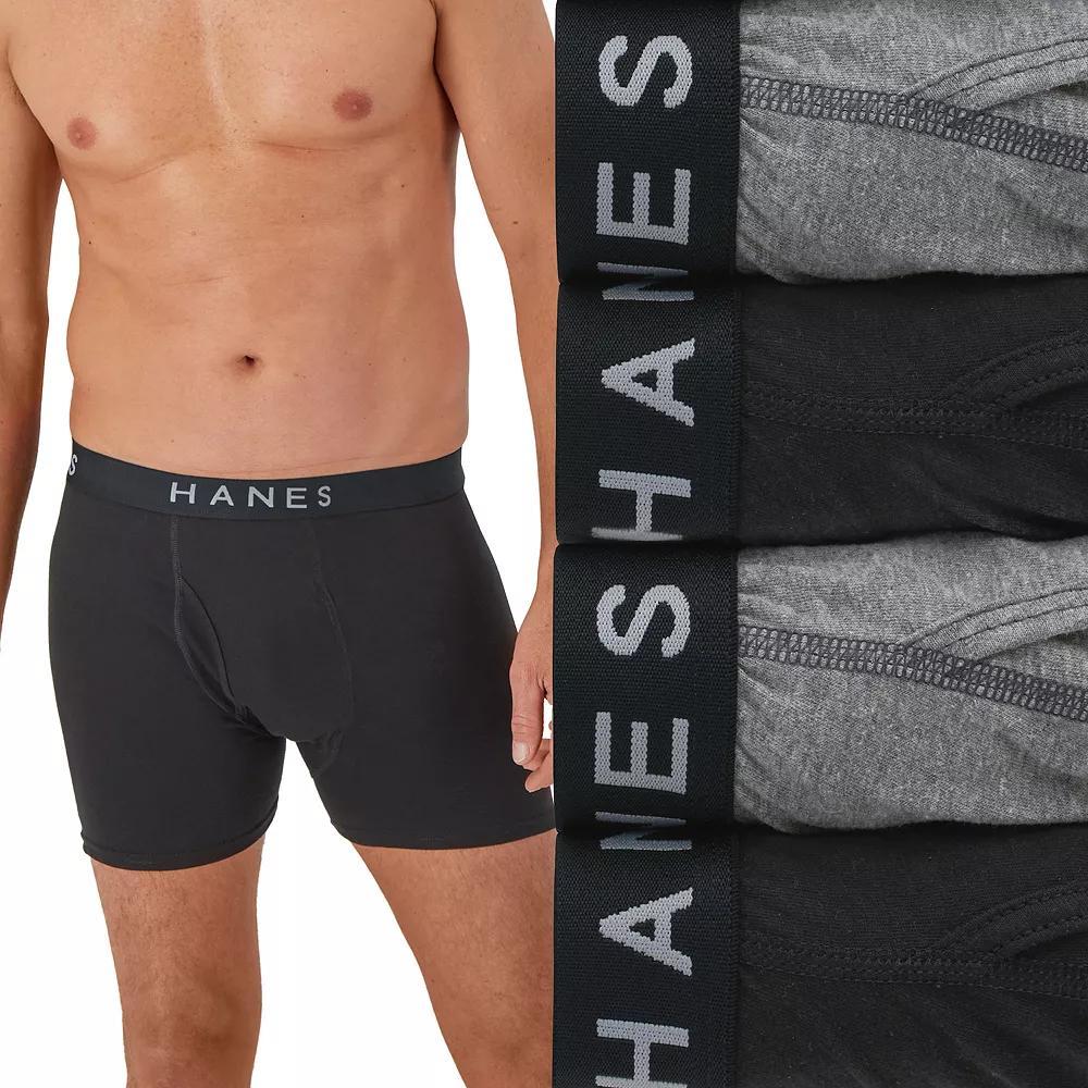 Hanes Ultimate 4-Pack Men's ComfortBlend Boxer Brief Underwear, Size: XL, Black Gray Product Image