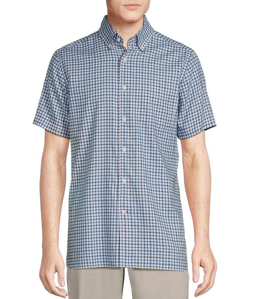Cremieux Blue Label Small Plaid Lightweight Oxford Short Sleeve Woven Shirt Product Image