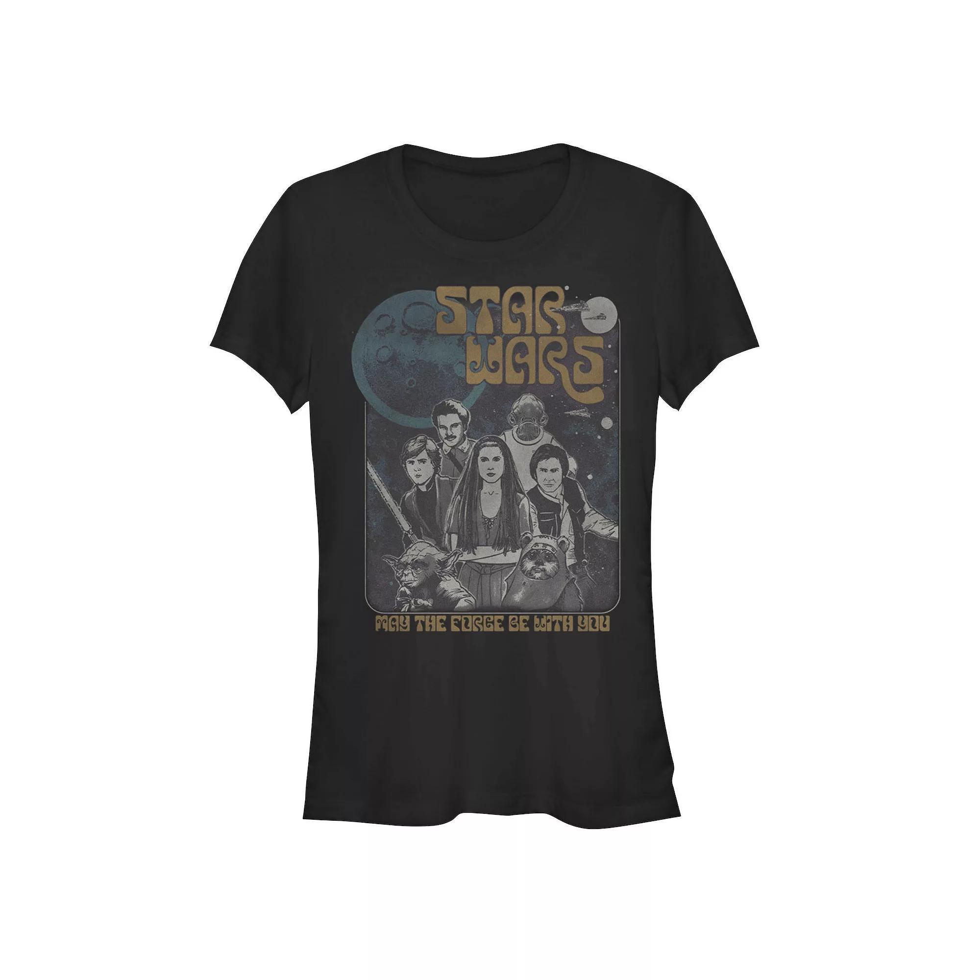 Disneys Beauty And The Beast Juniors Poster Graphic Tee, Womens Grey Product Image