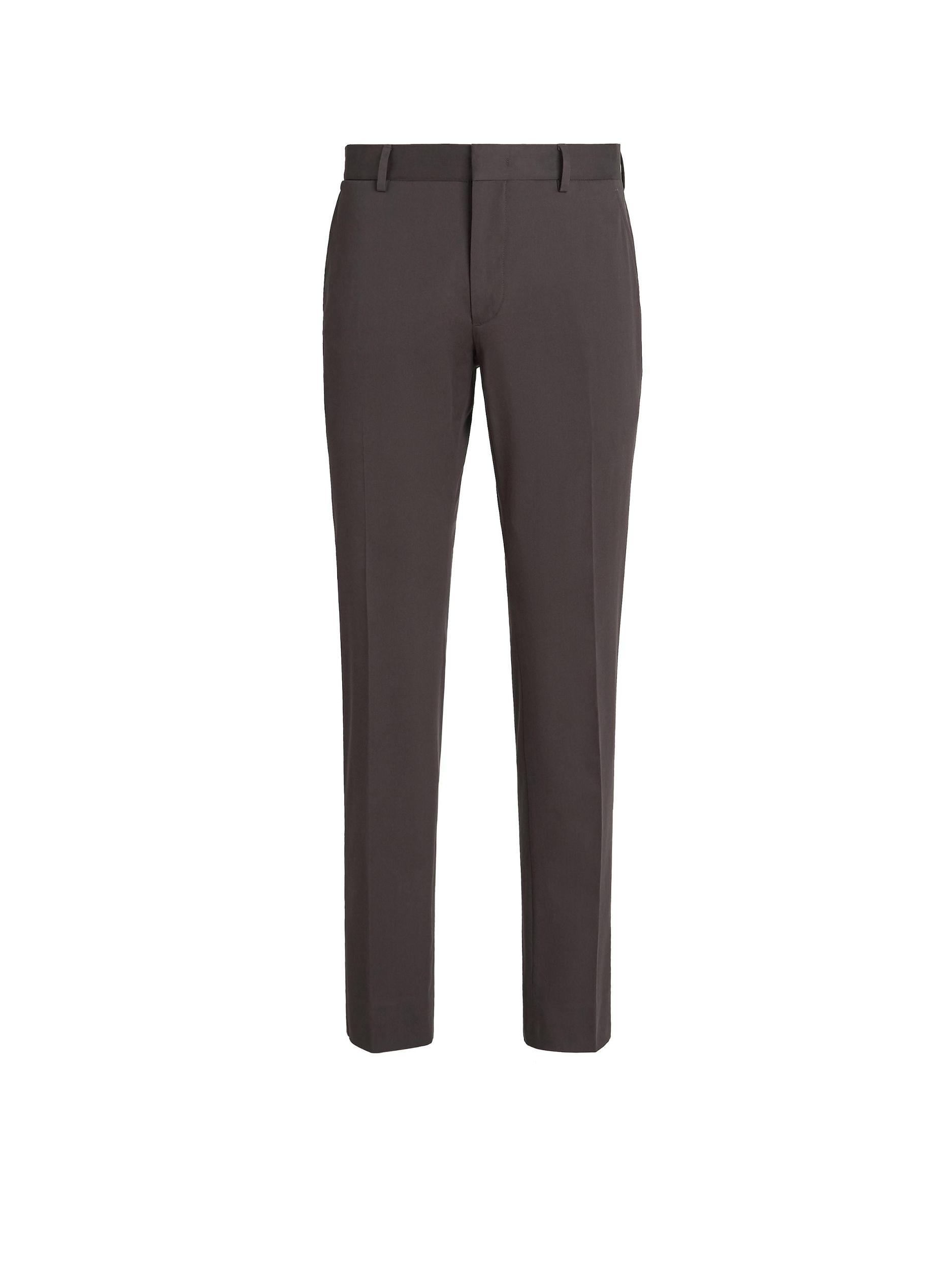 ZEGNA Cotton Tailored Trousers In Dark Brown Product Image