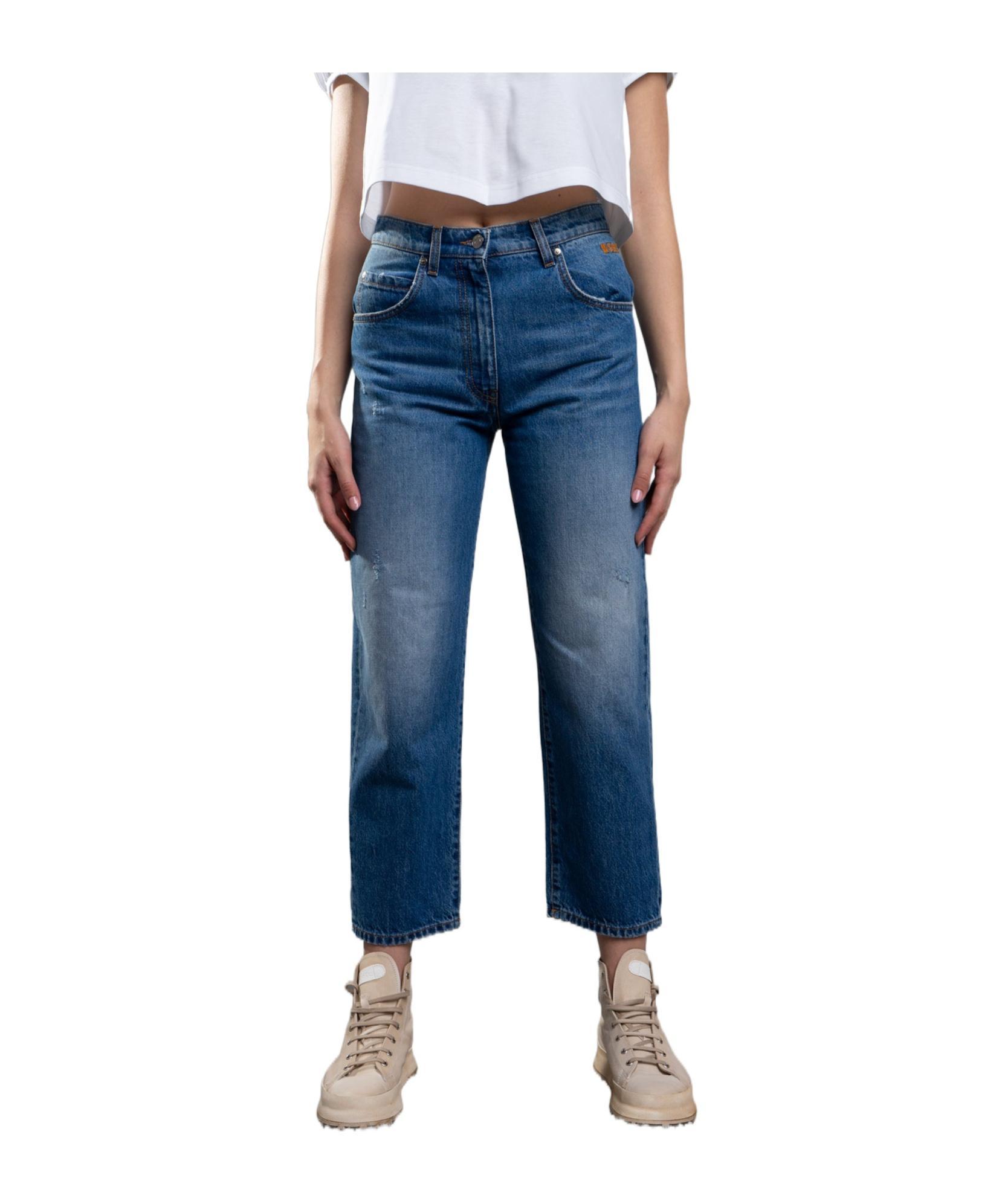MSGM Belt-loop Jeans In Blue Product Image