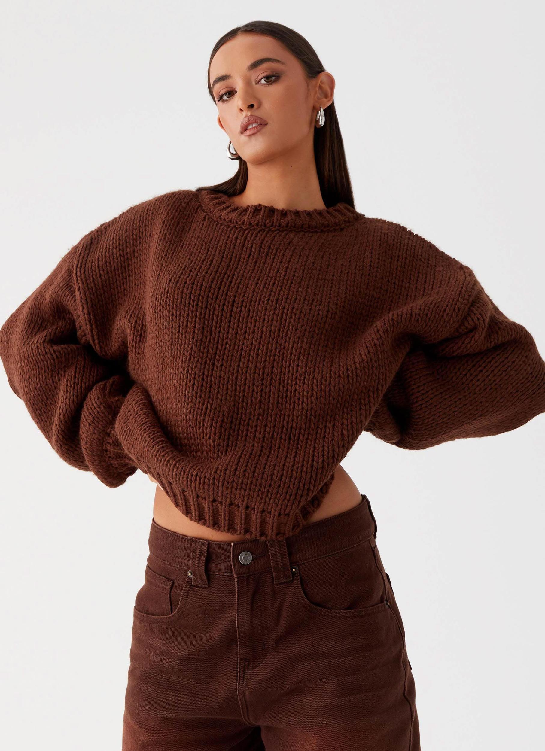 Costella Knit Sweater - Brown Product Image