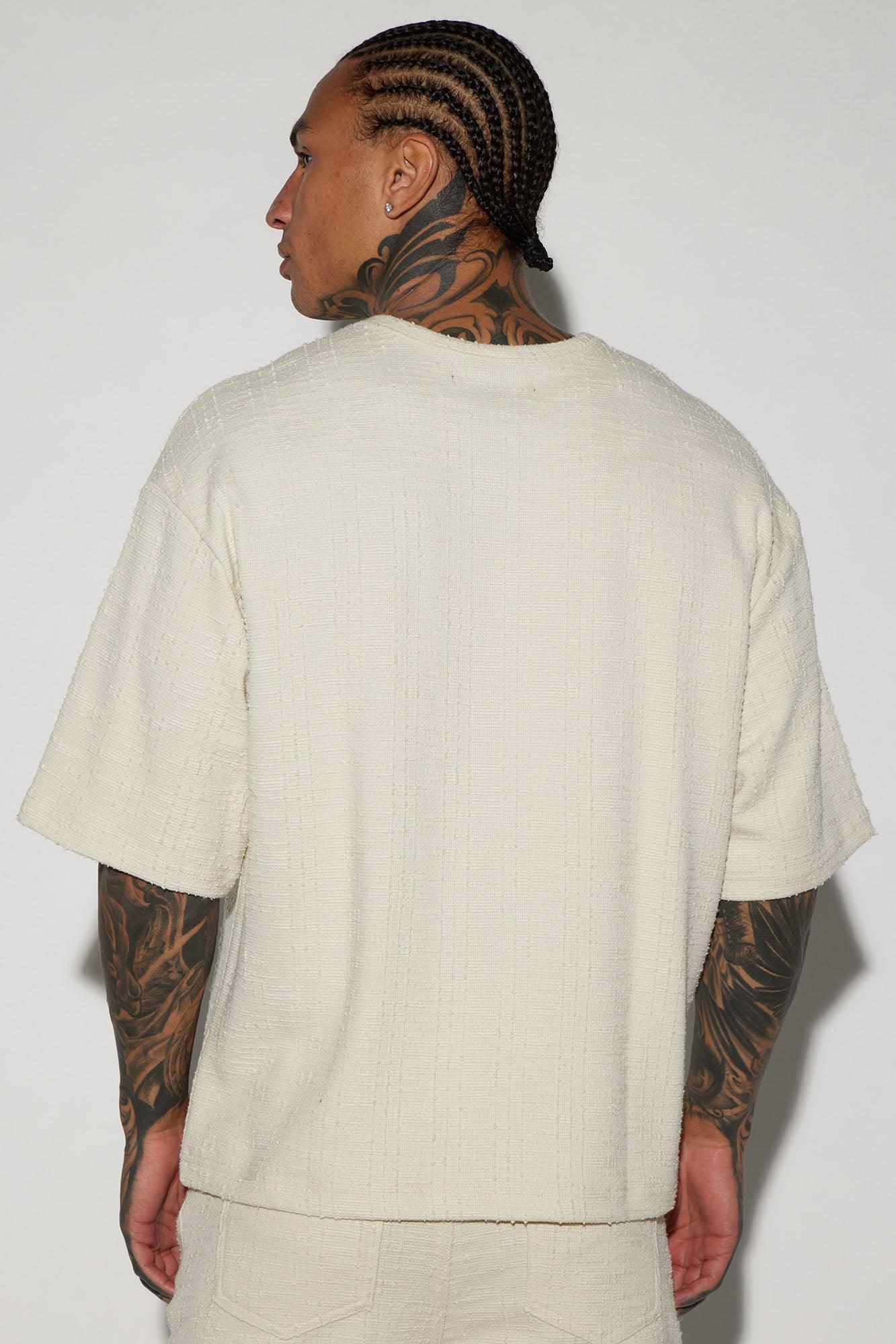 Jordan Textured Short Sleeve Tee - Off White Product Image