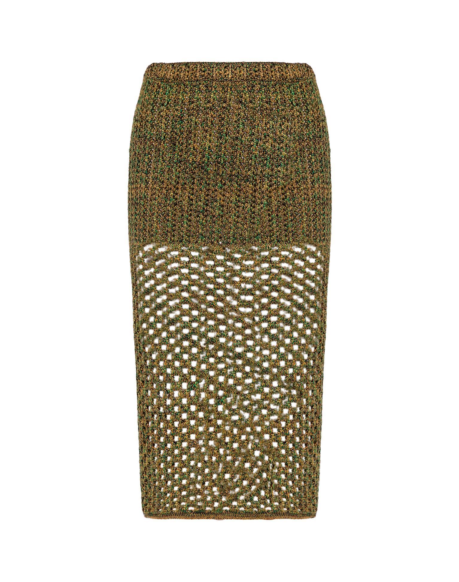 Knit Aria Midi Skirt - Green Product Image