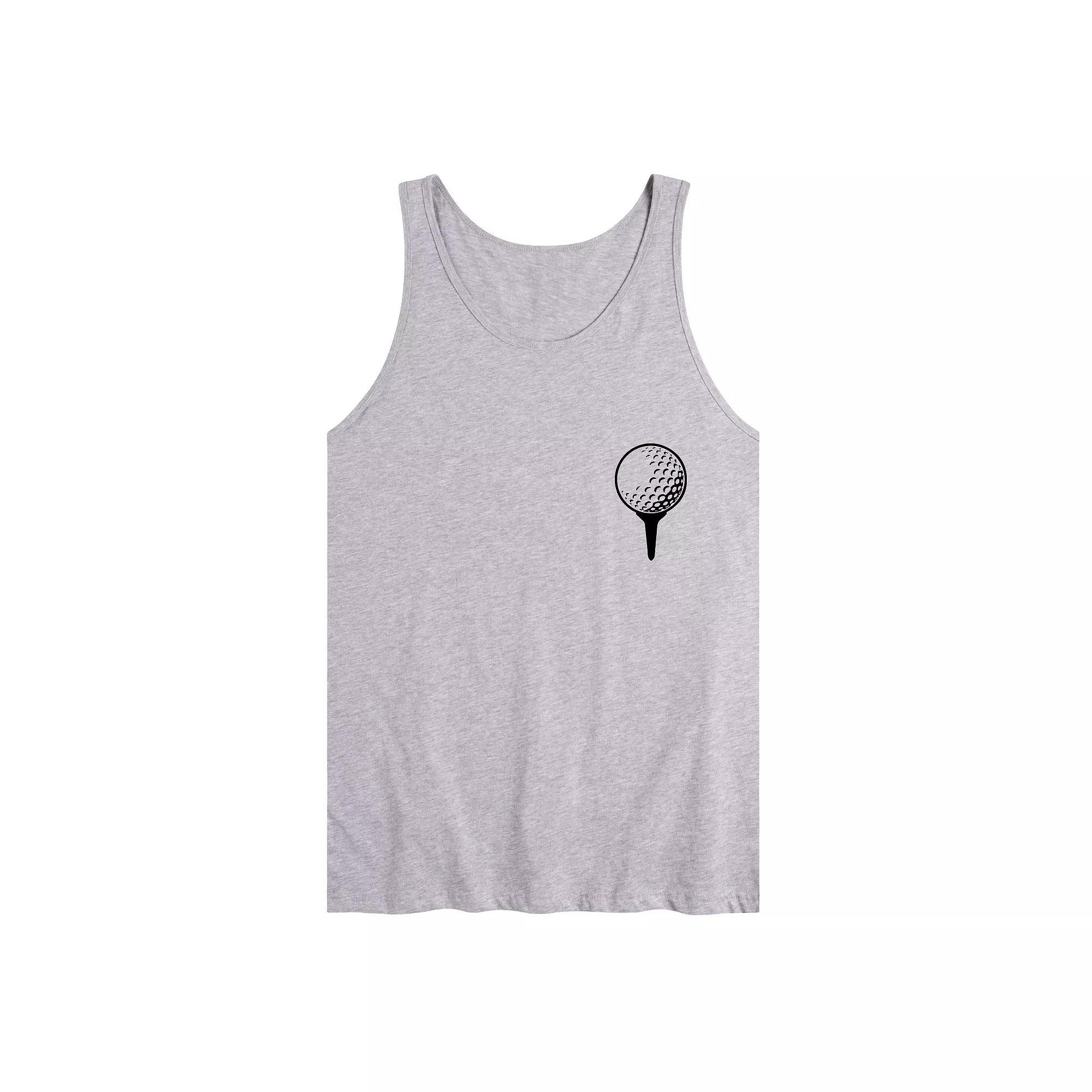 Mens Golf Ball on Tee Graphic Tank Top Product Image