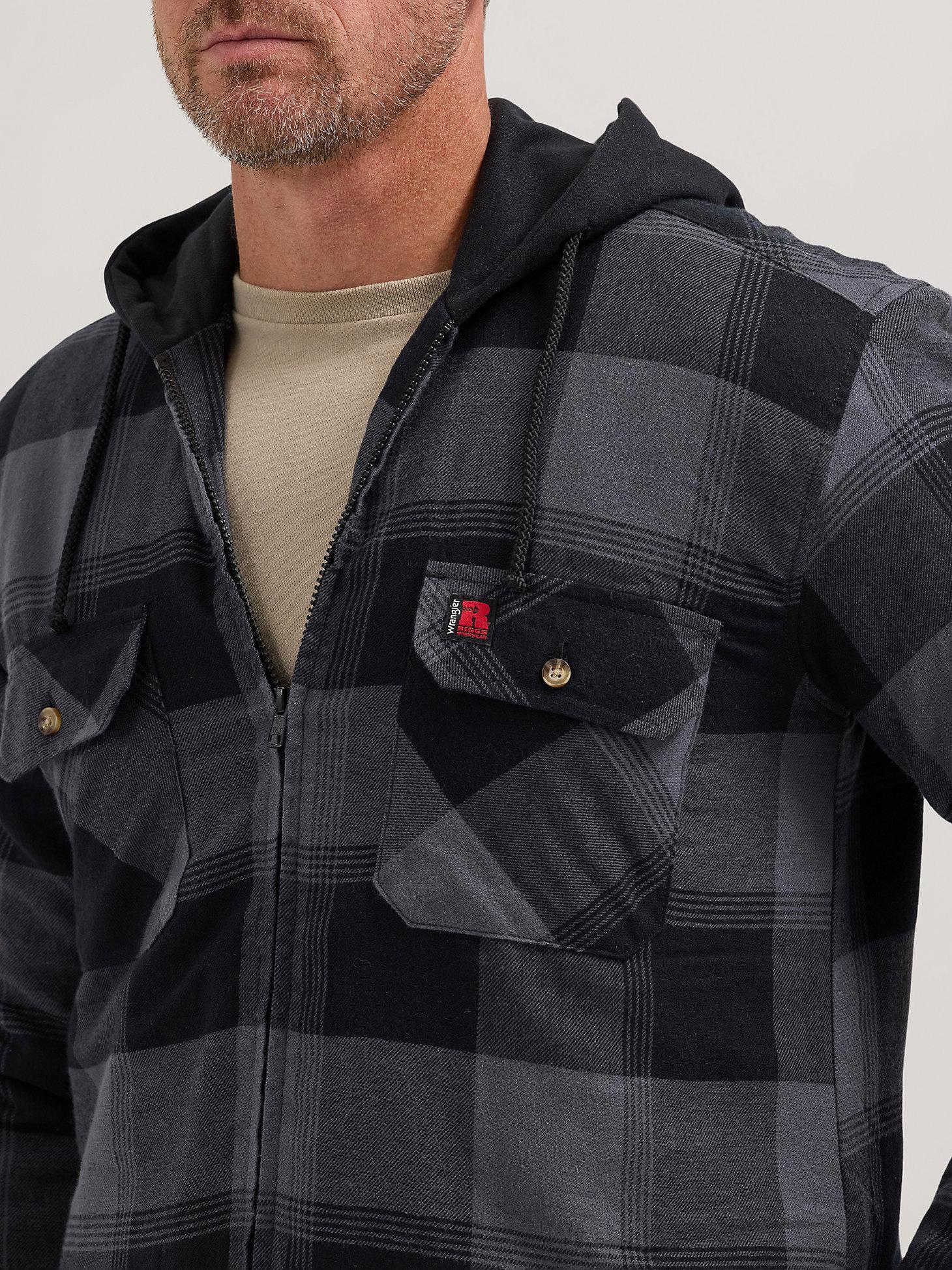 Wrangler® RIGGS Workwear® Hooded Flannel Work Jacket | Men's JACKETS & OUTERWEAR | Wrangler® Product Image