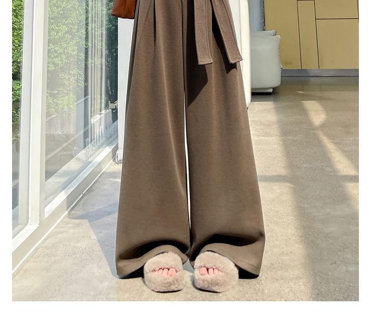 High Waist Sashed Wide Leg Pants (Various Designs) Product Image