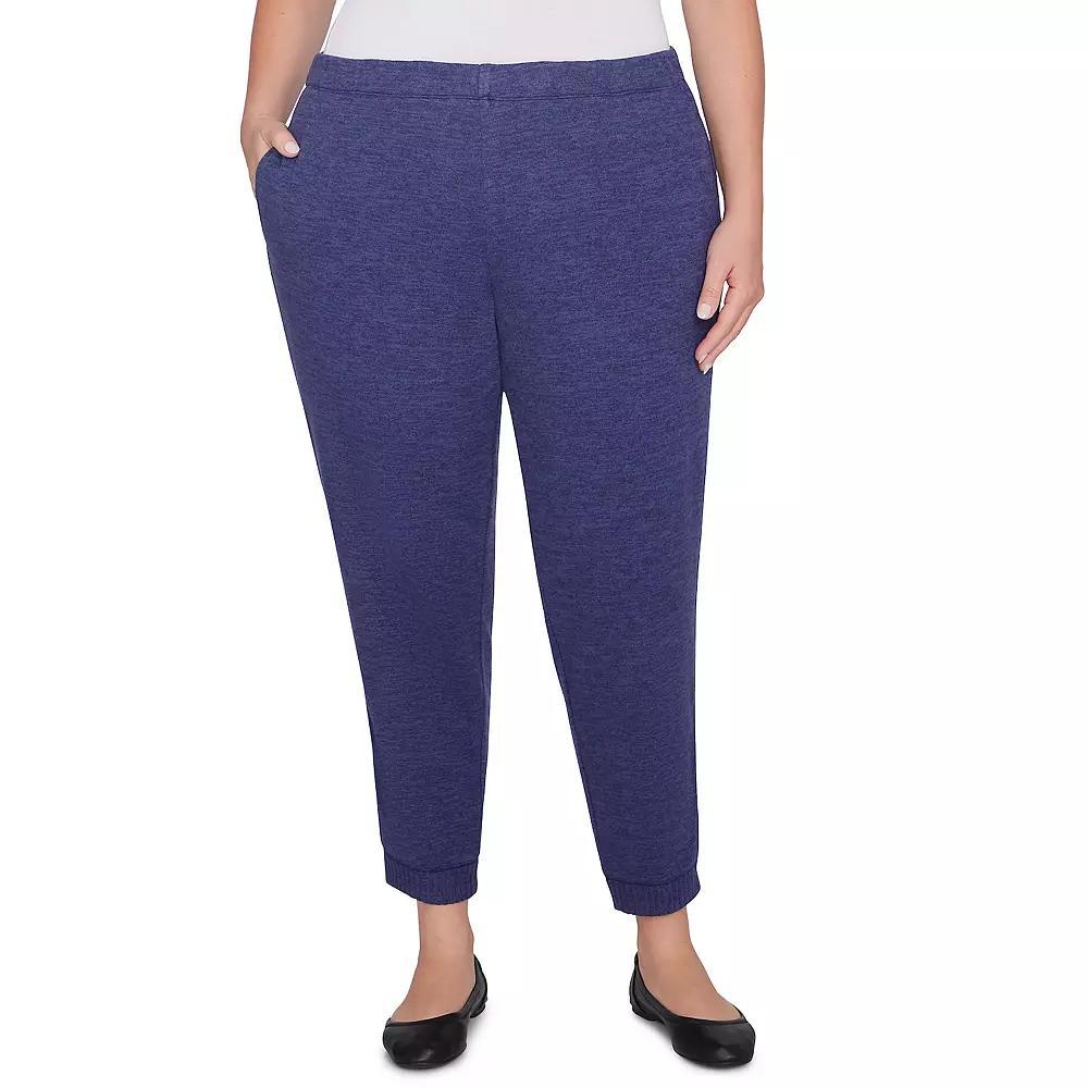 Plus Size Alfred Dunner Elastic Waist Joggers, Women's, Size: 3XL, Blue Product Image