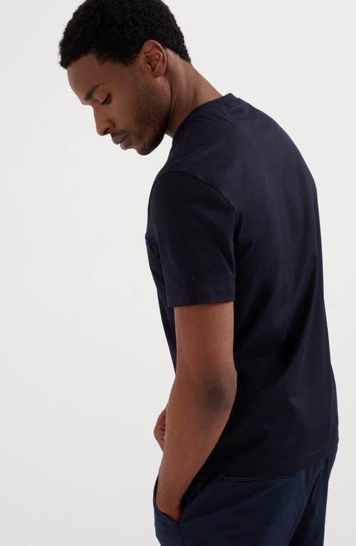 BRUNELLO CUCINELLI Cotton-jersey T-shirt In Blue Product Image