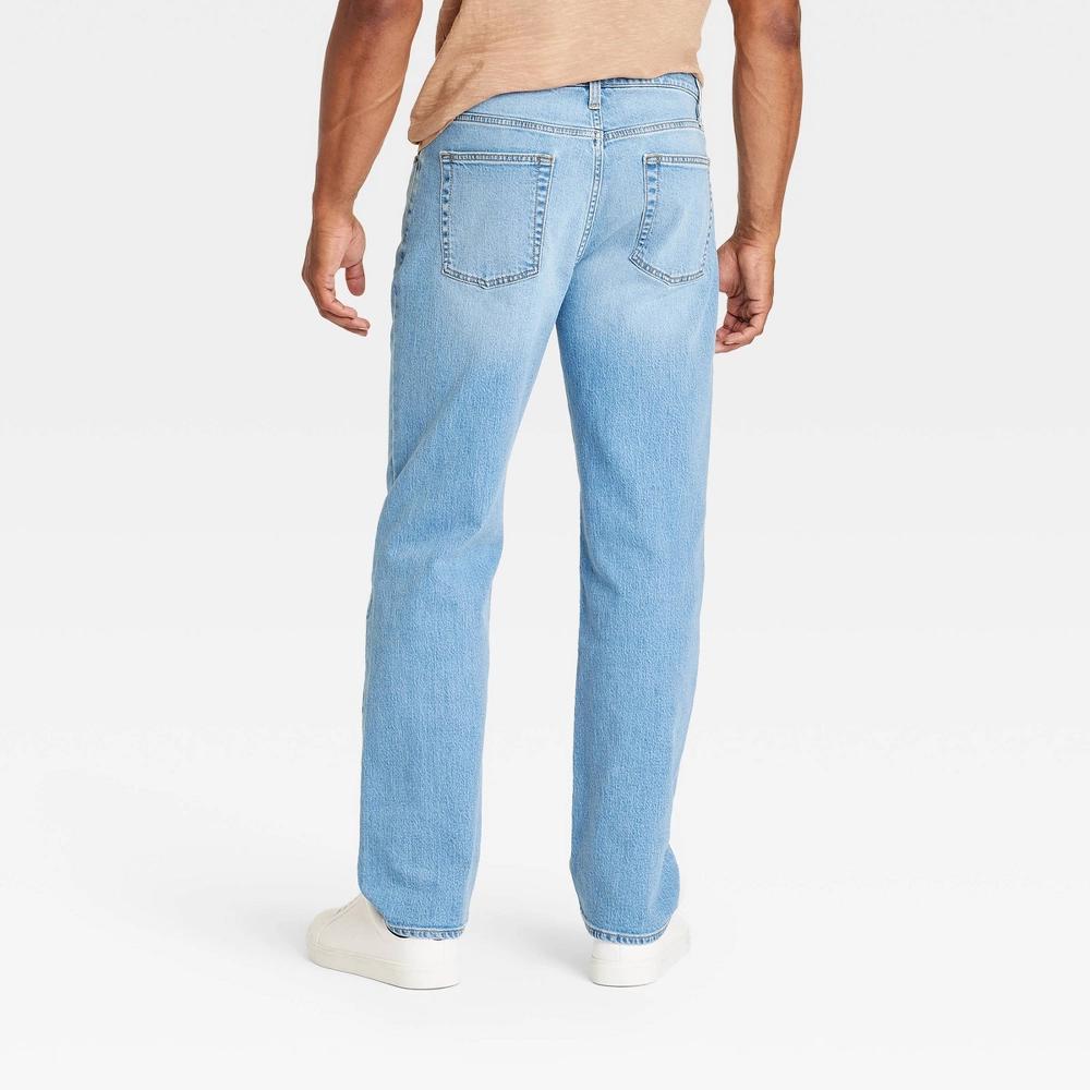 Men's Relaxed Fit Jeans - Goodfellow & Co™ Light Wash 40x32: Midweight , Stretch Fabric, Mid Rise Product Image