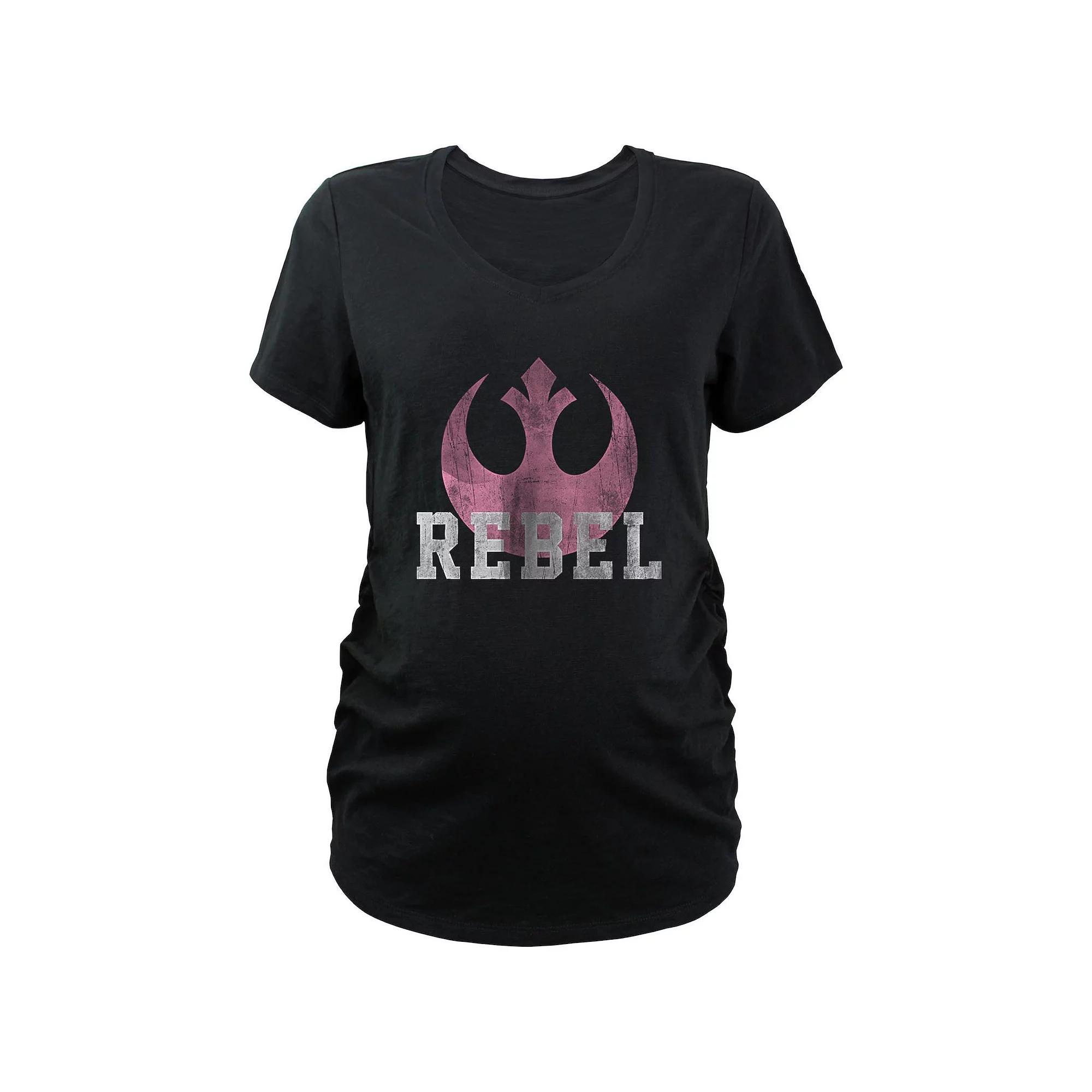Maternity Star Wars Rebel Symbol Graphic Tee, Women's, Size: Large-Mat, Black Product Image