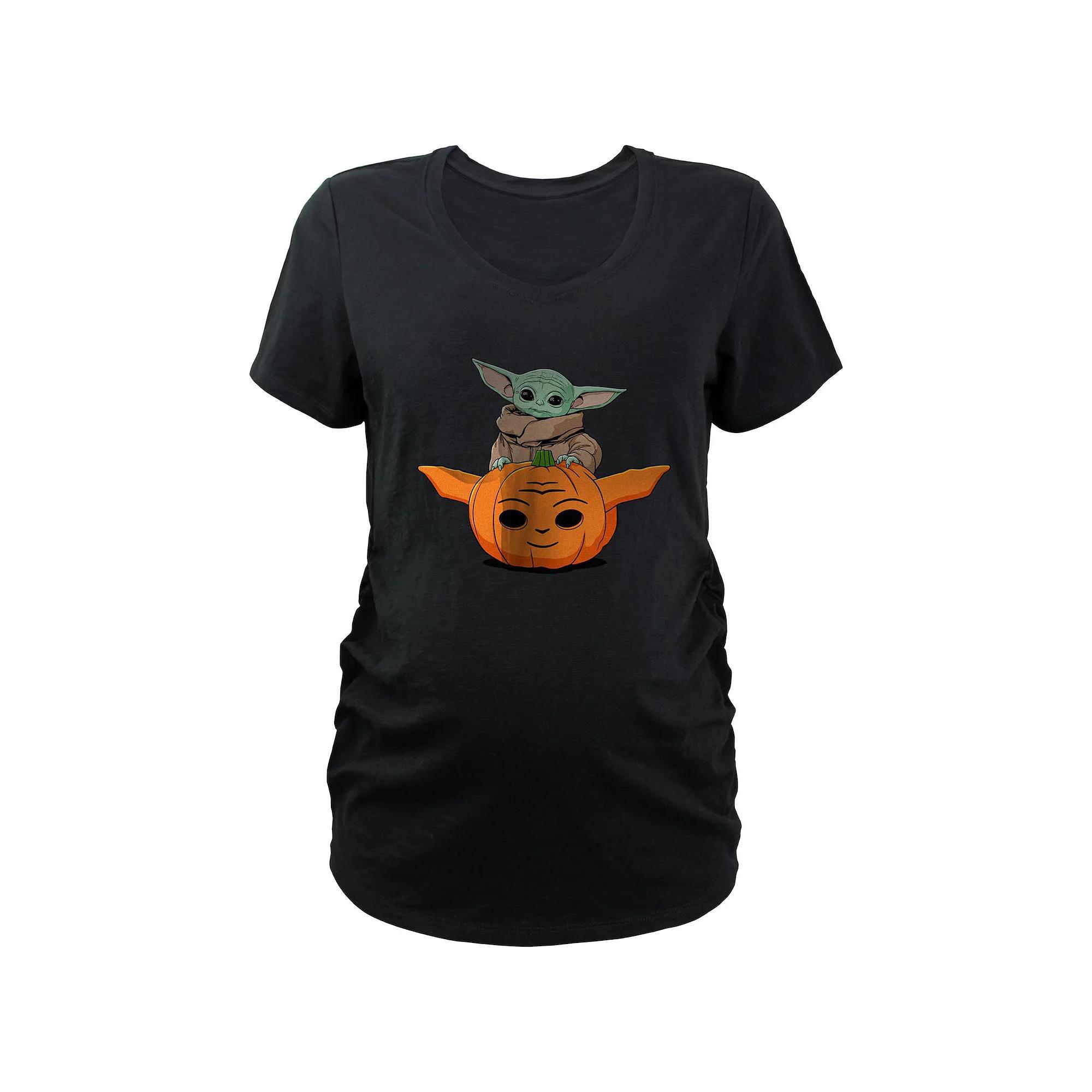 Disney's Minnie Mouse Scared Spider Webs Maternity Graphic Tee, Women's, Size: XS-MAT, Black Product Image