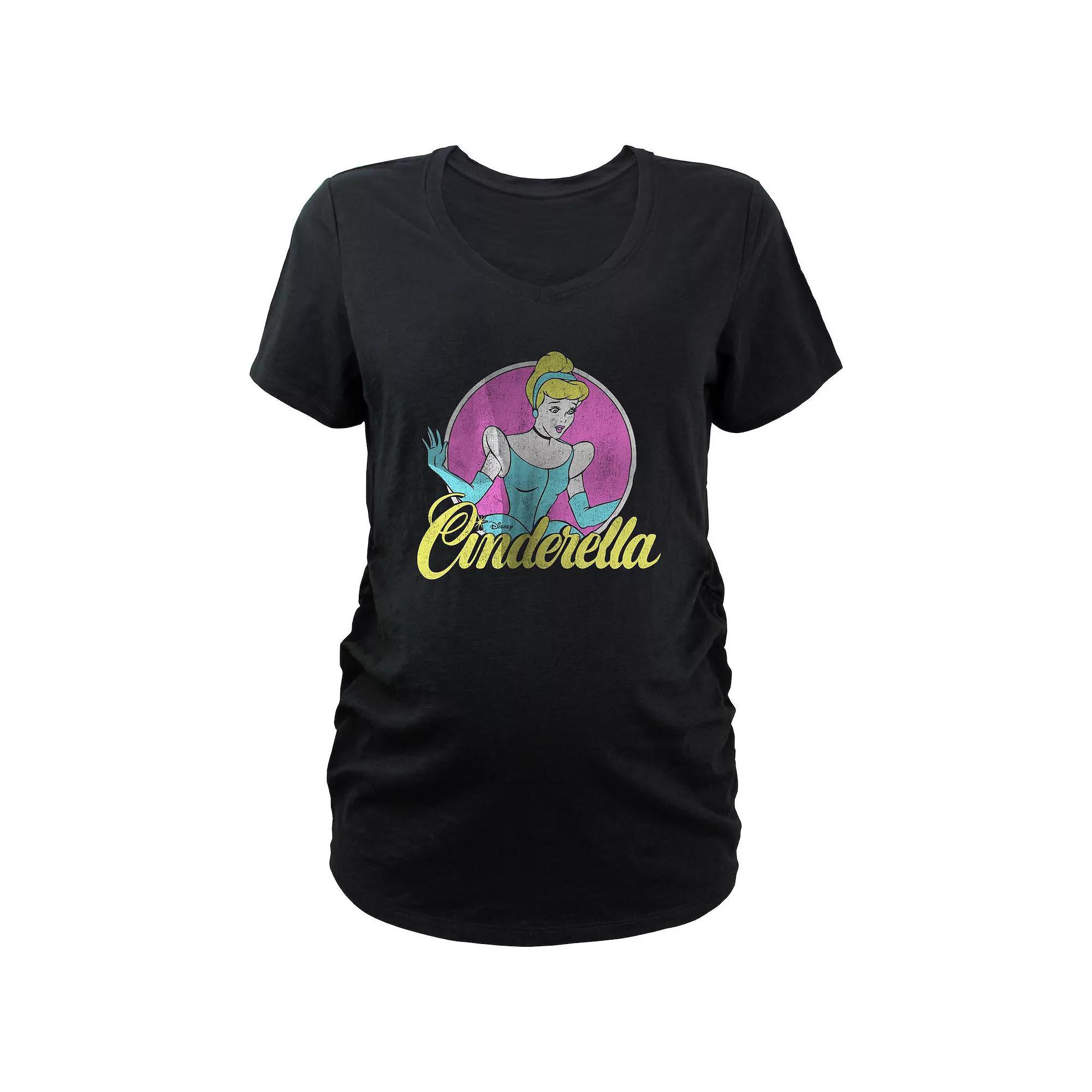 Maternity Minnie Mouse And Daisy Fashionable V-Neck Graphic Tee, Women's, Size: Medium-Mat, Black Product Image