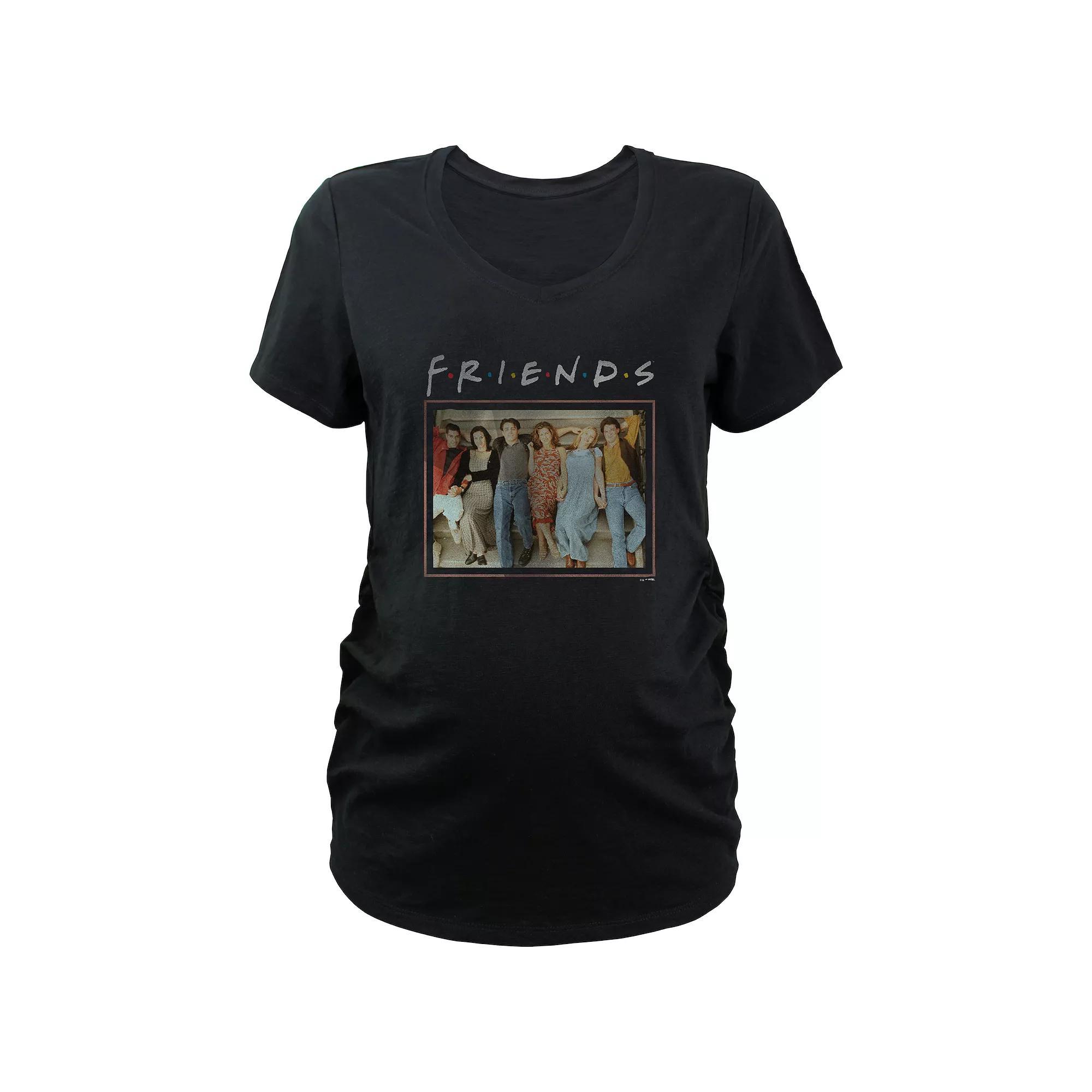 Maternity Friends Group Photo Graphic Tee, Women's, Size: XXL-MAT, Black Product Image