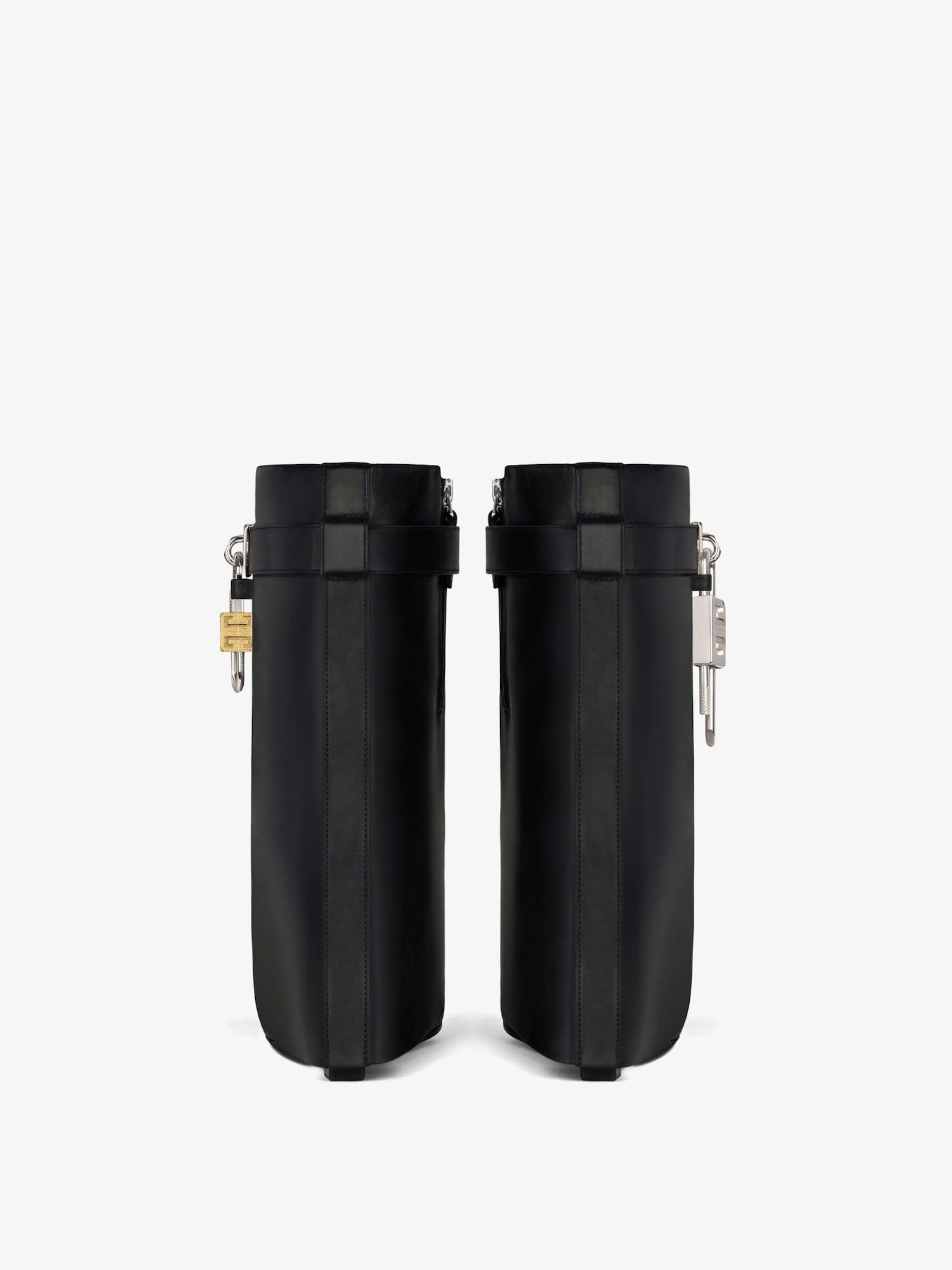 Shark Lock ankle boots in leather Product Image