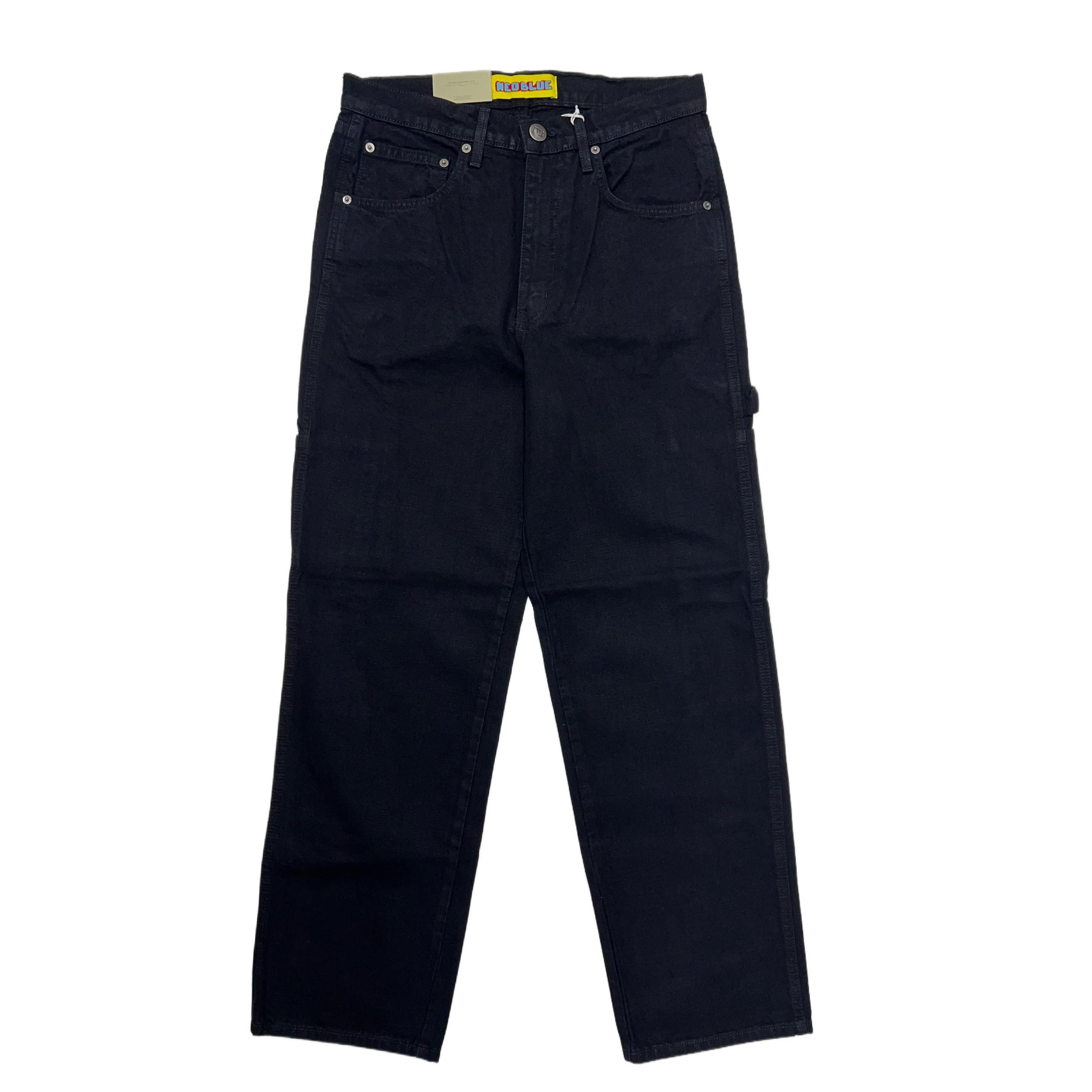 Neo Blue Carpenter Baggy Jeans Male Product Image