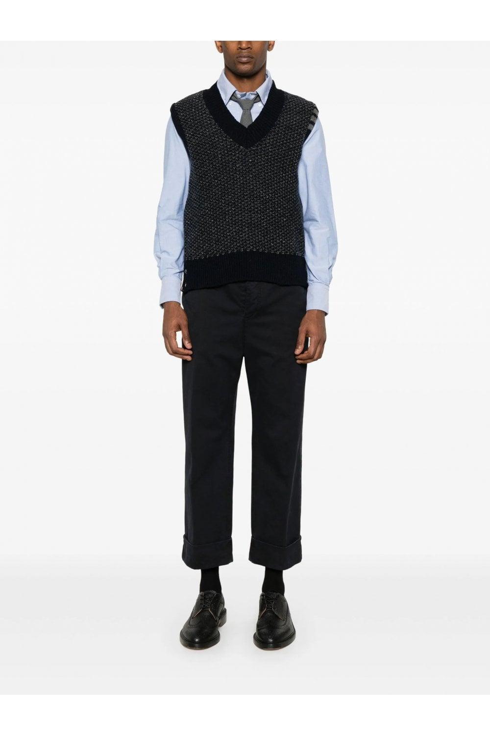 THOM BROWNE Classic Fit Cotton Button-down Shirt In Light Blue Product Image