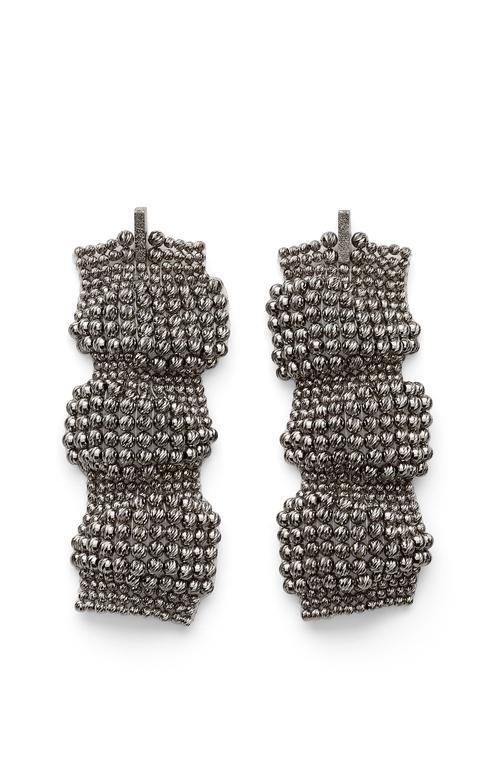 BRUNELLO CUCINELLI Sculptured Earrings In Grey Product Image