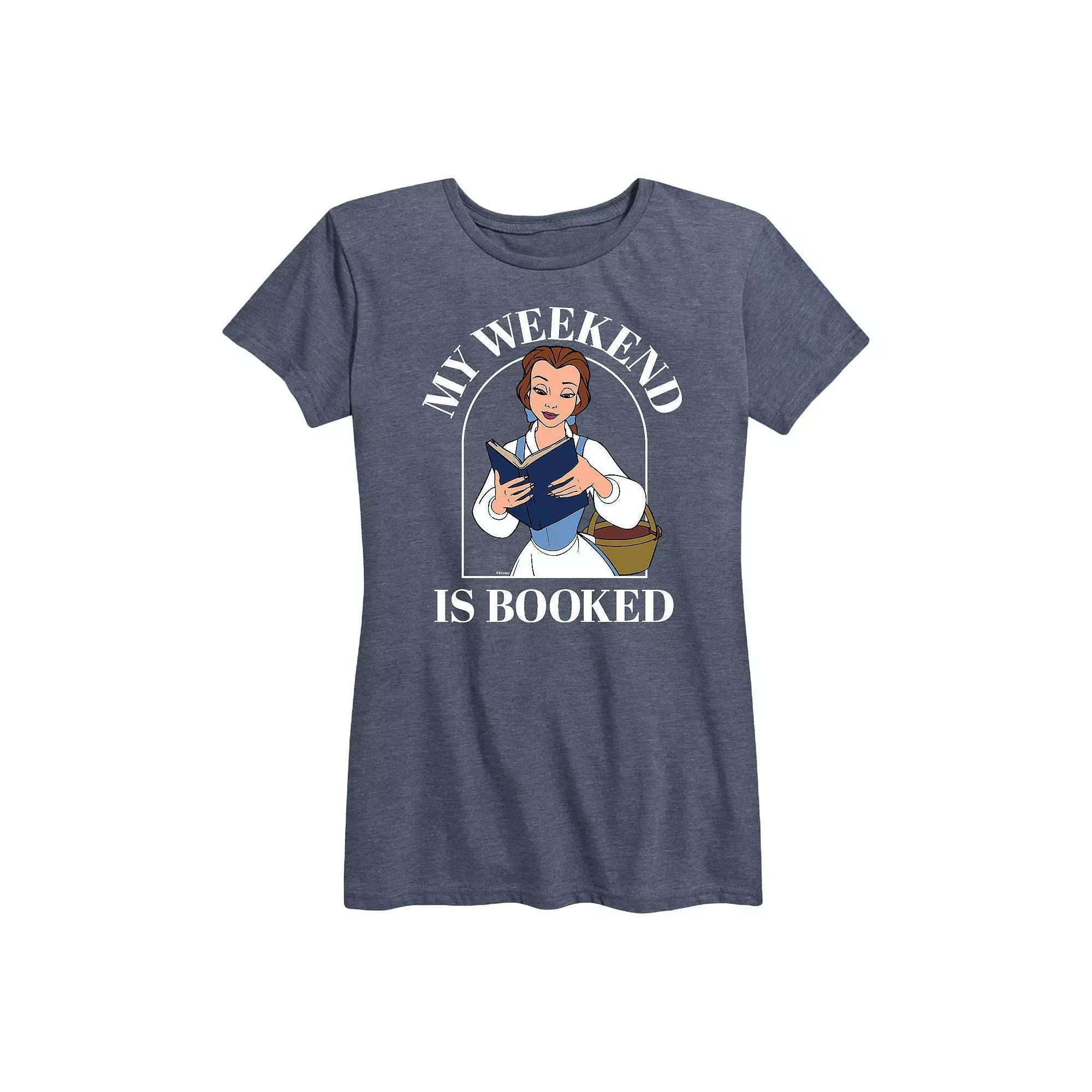 Disney Princess Belle Women's Weekend Graphic Tee, Girl's, Size: XXL, Heather Grey Product Image