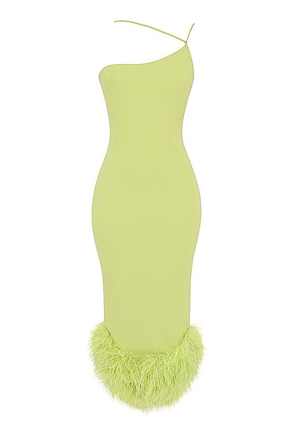Alessia Lime Midi Dress Product Image