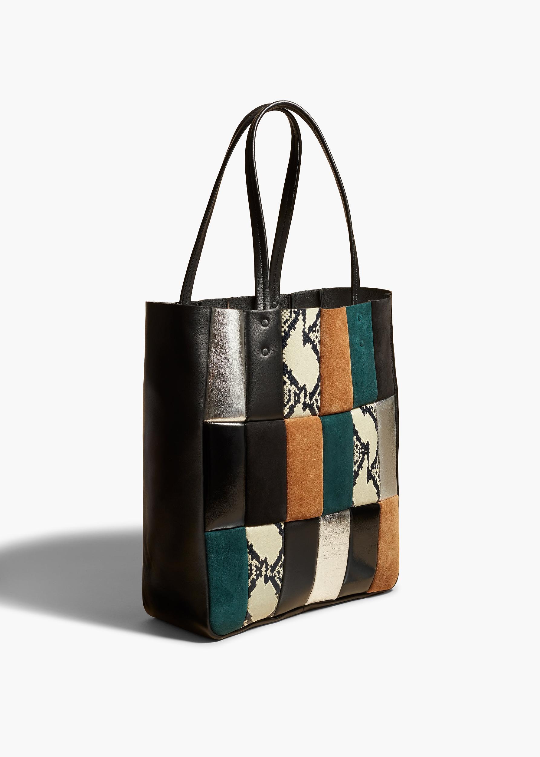 Zoe Tote in Black Multi Leather Product Image