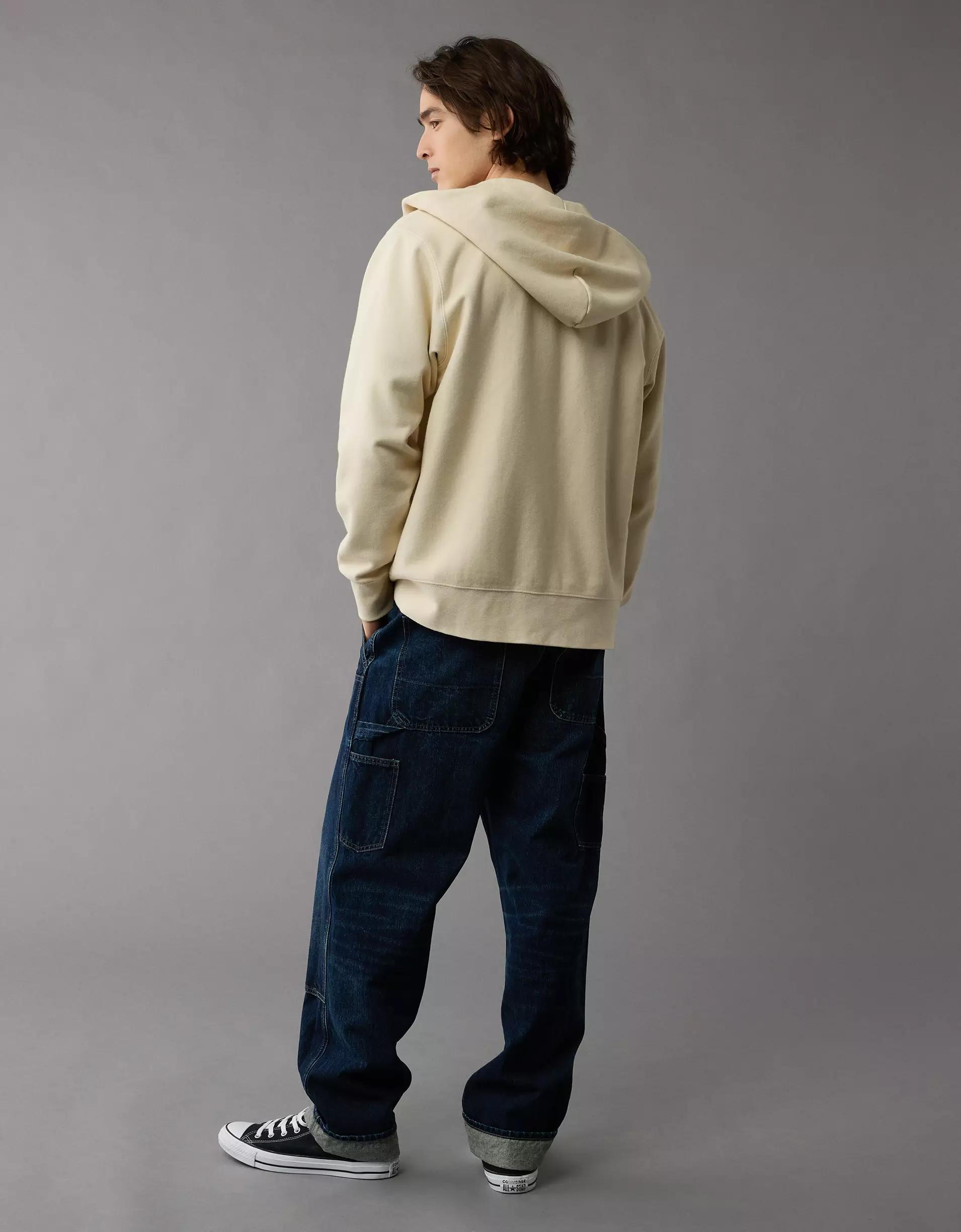 AE Laidback Luxe Heavyweight Button-Up Hoodie Product Image