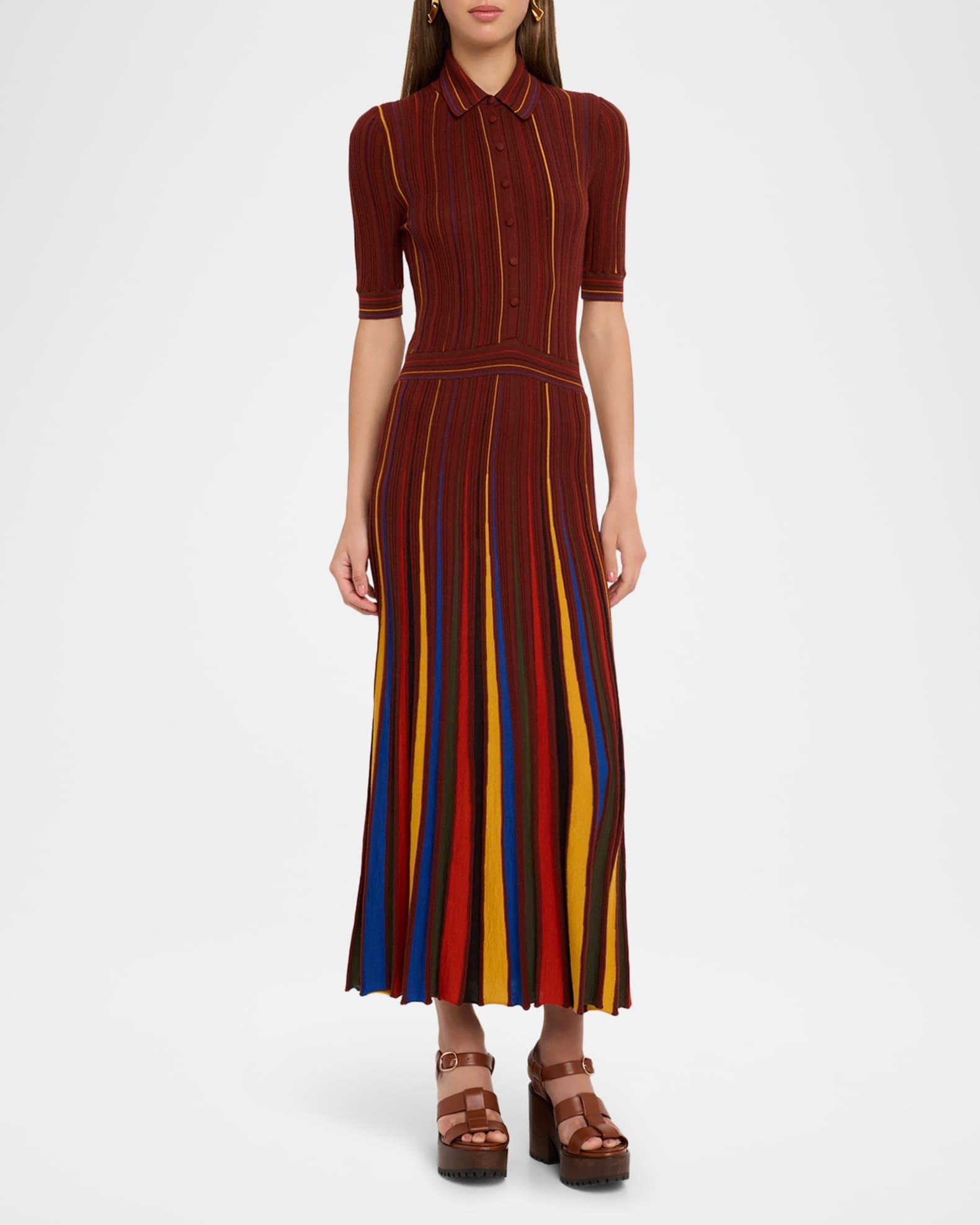 Calypso Pinstripe Merino Dress Product Image