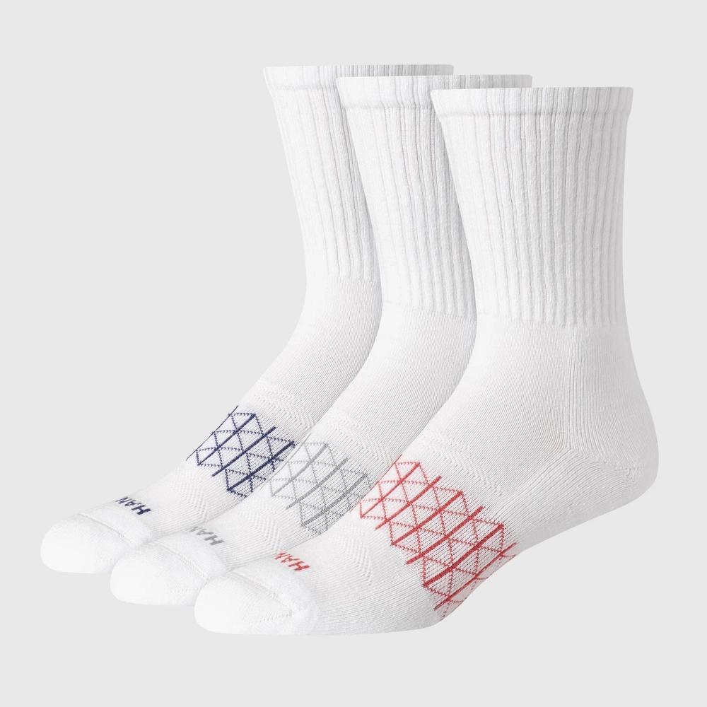 Hanes Mens 3pk Absolute Active Cushioned Crew Socks 6-12: Arch Support Product Image
