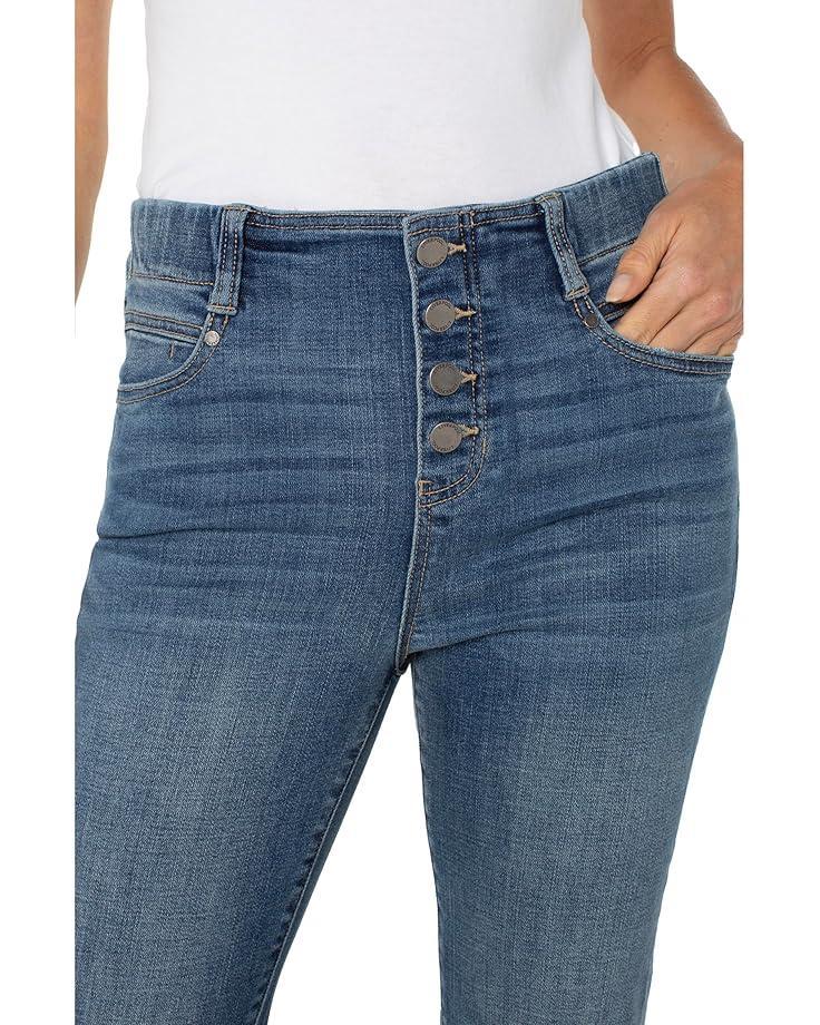 Petite Gia Glider Pull-on Crop Flare With Exposed Button Product Image