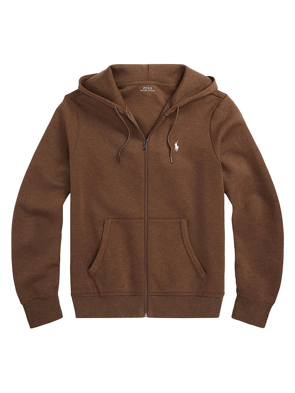 Polo Ralph Lauren Double-Knit Full-Zip Hoodie (Derby Heather) Men's Sweatshirt Product Image