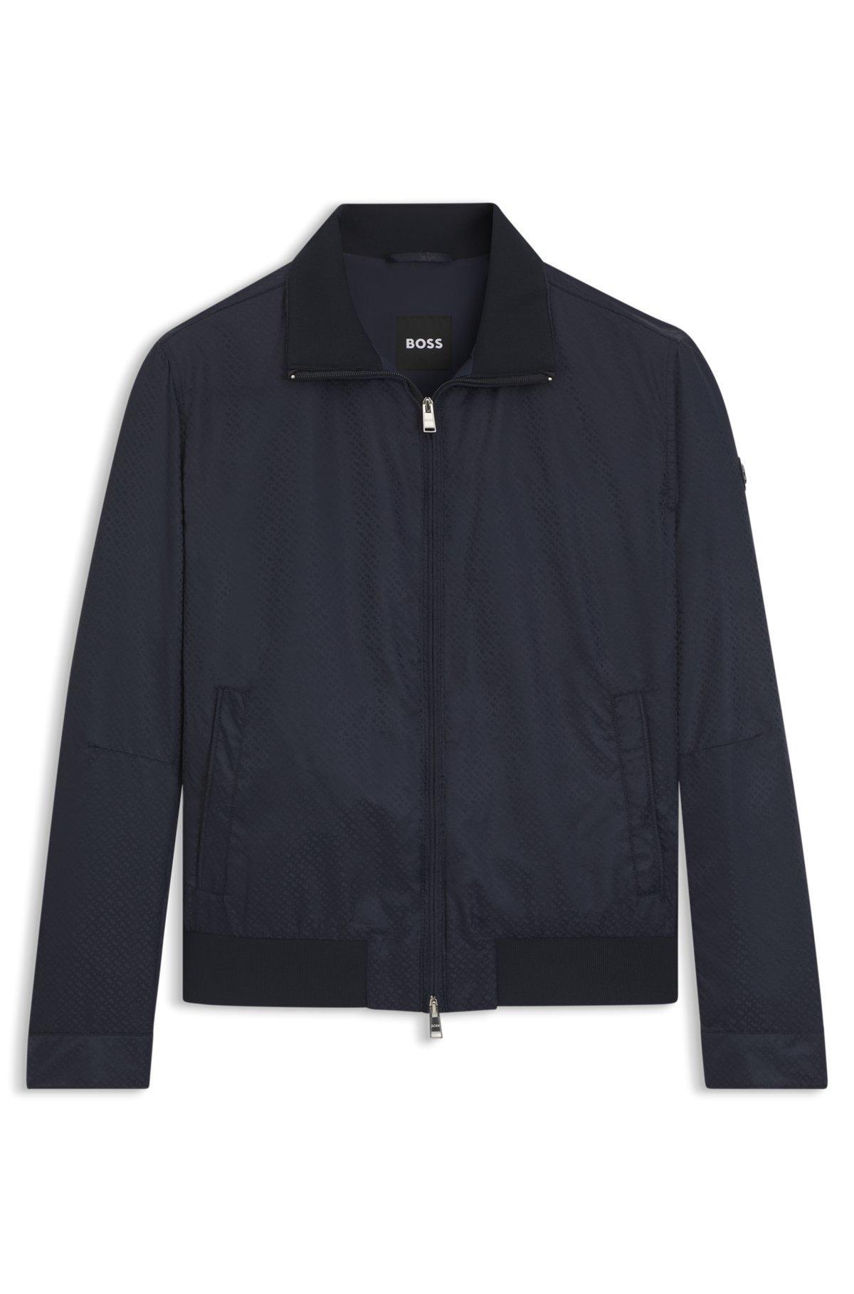 Water-repellent jacket with monogram jacquard Product Image